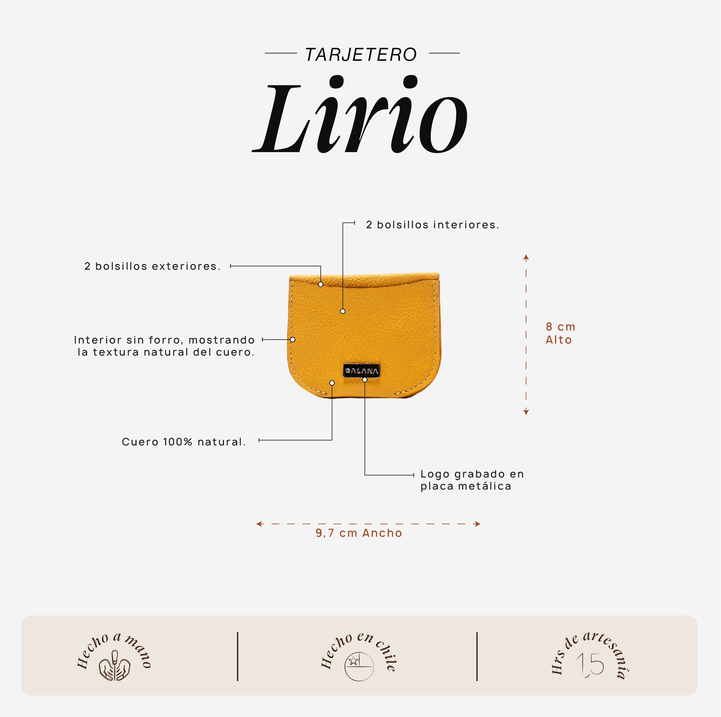 Tarjetero Lirio Amarillo - Galana
