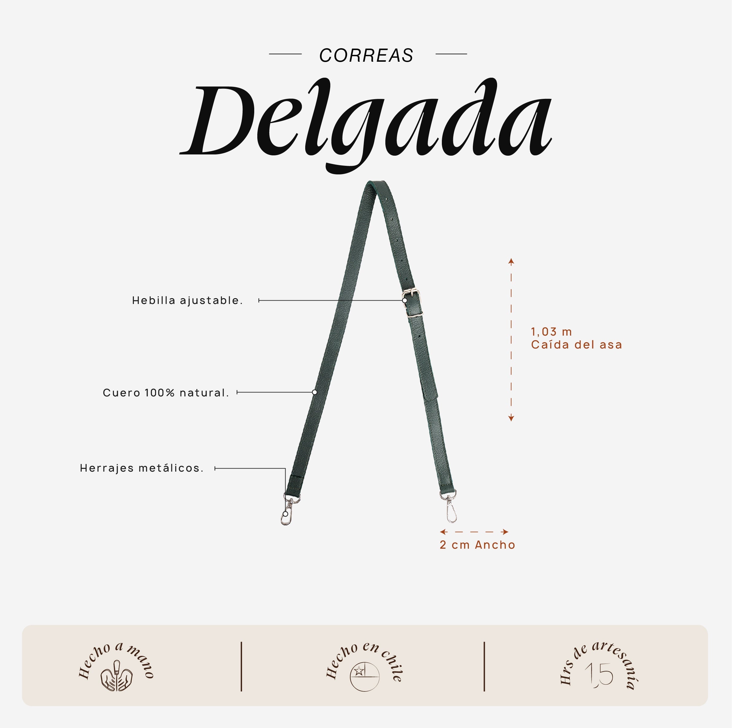 Correa Delgada Turquesa