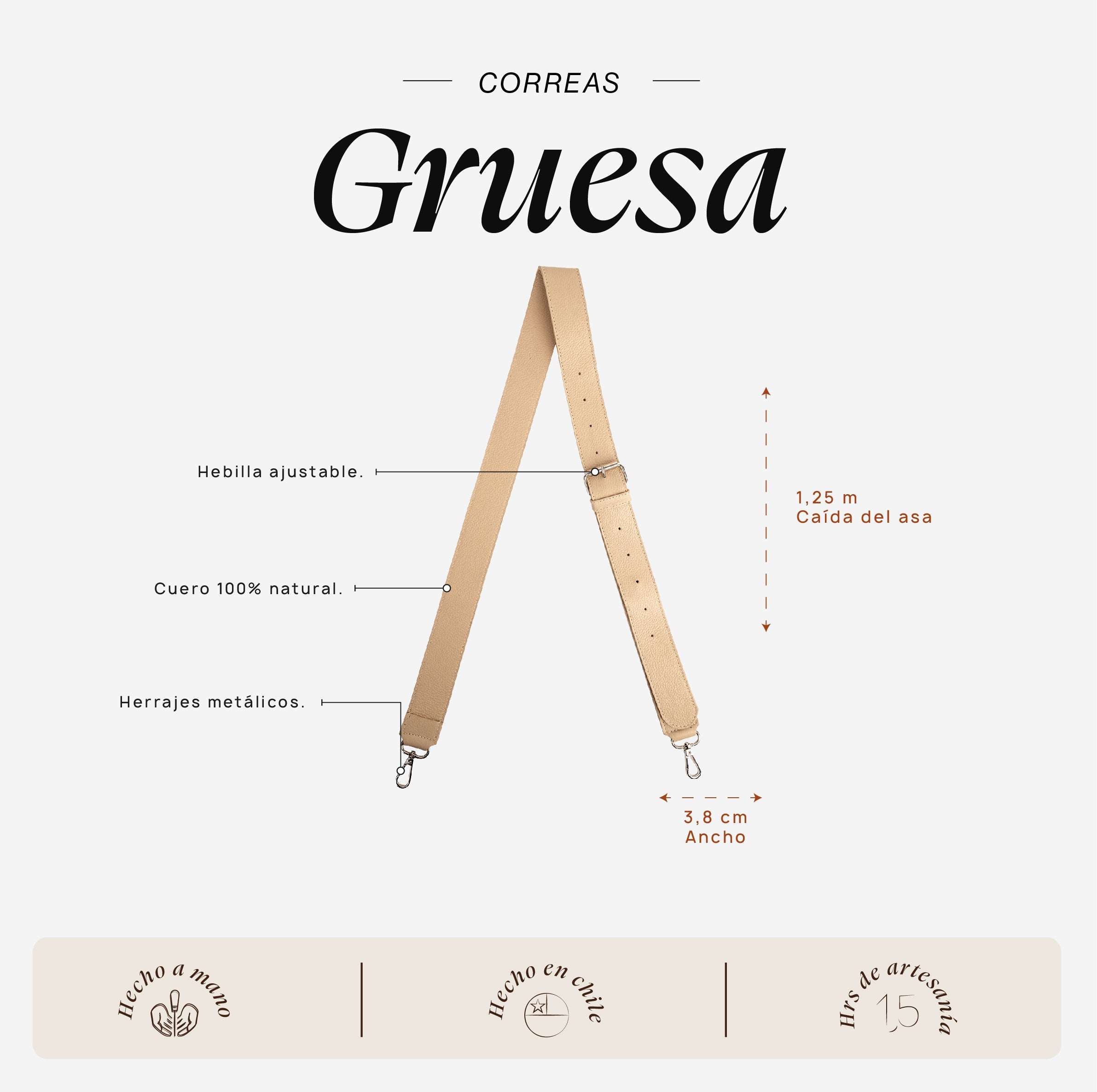 Correa Gruesa Crudo