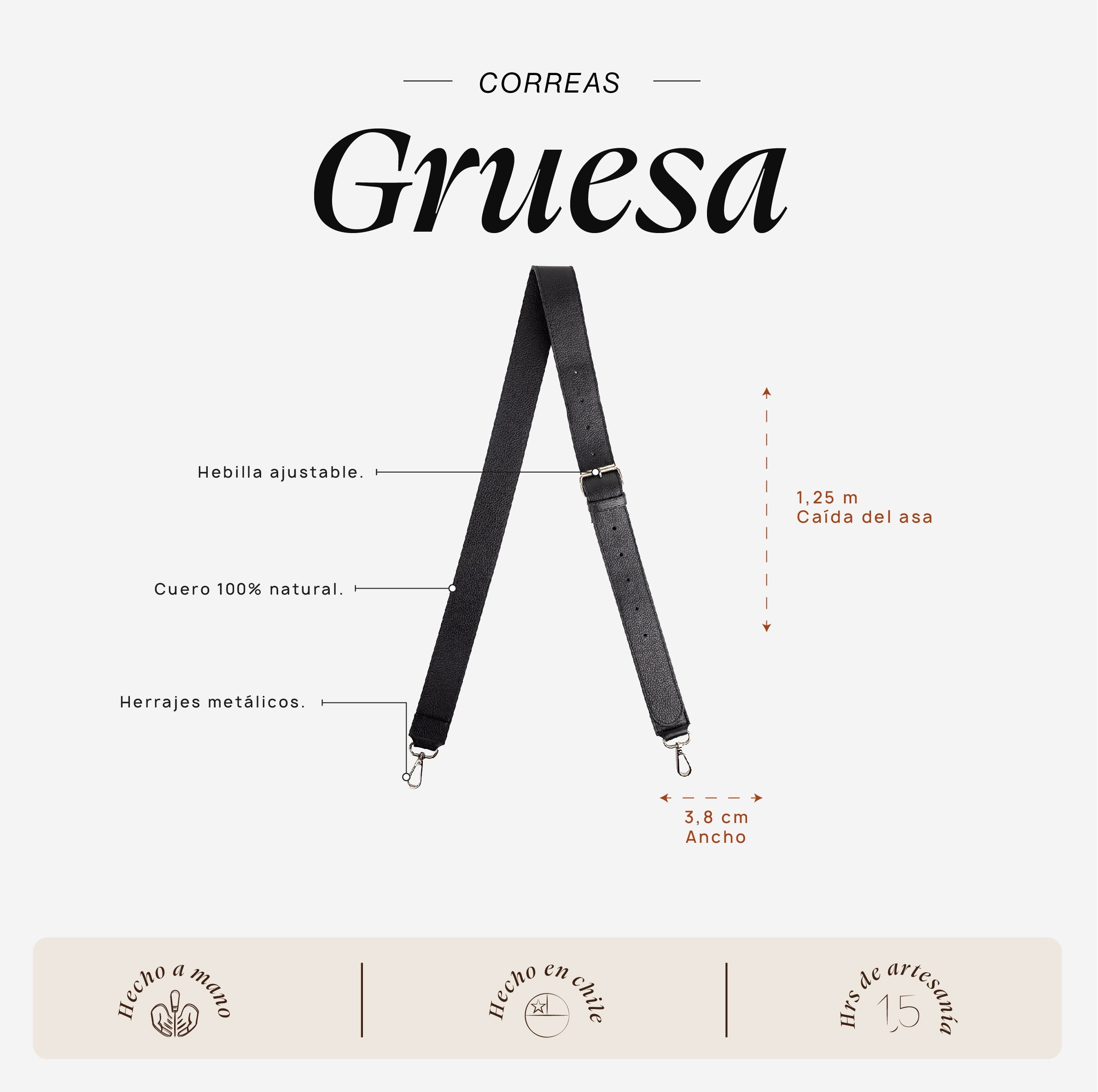 Correa Gruesa Negro