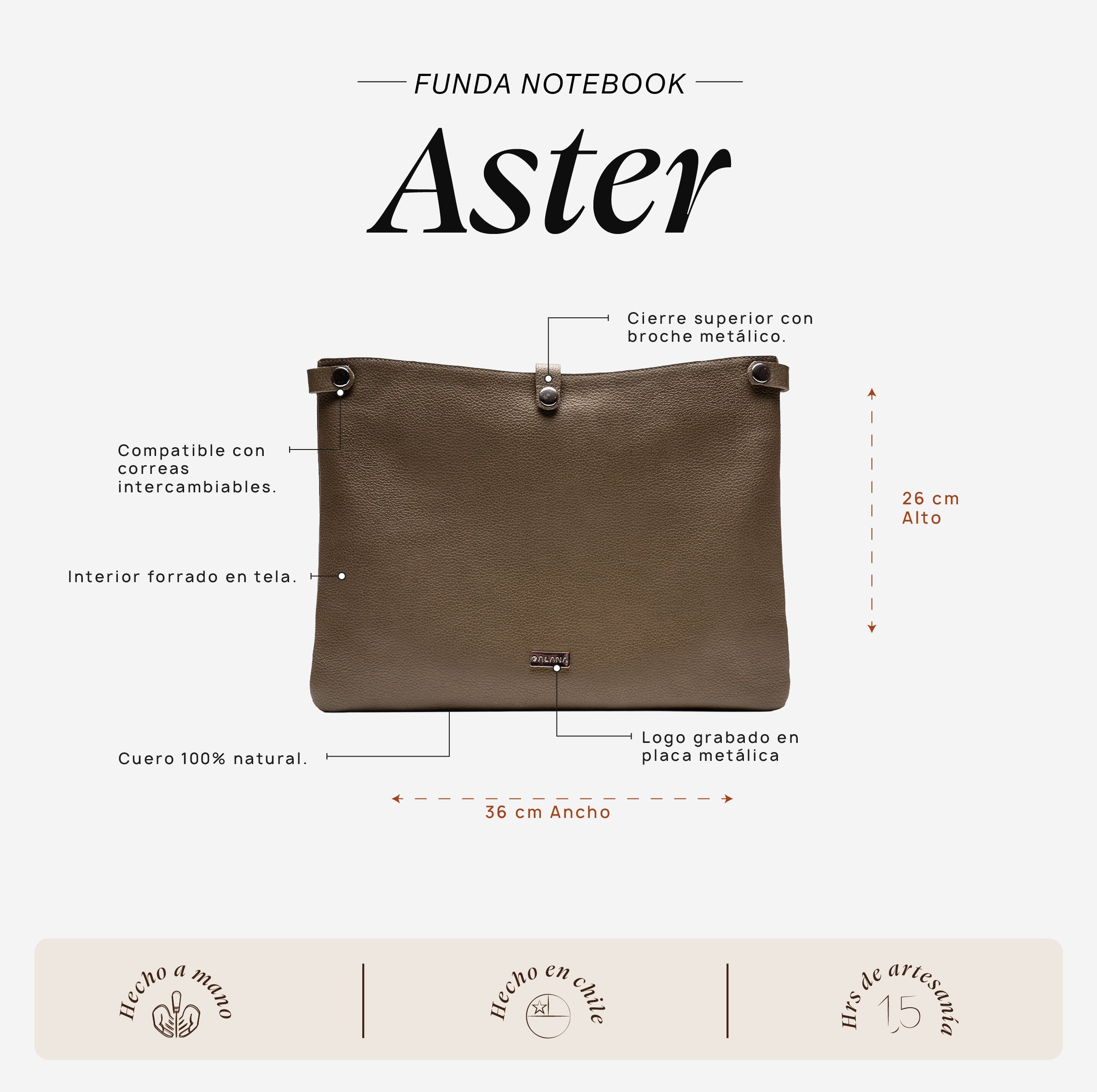 Funda Notebook Aster Verde