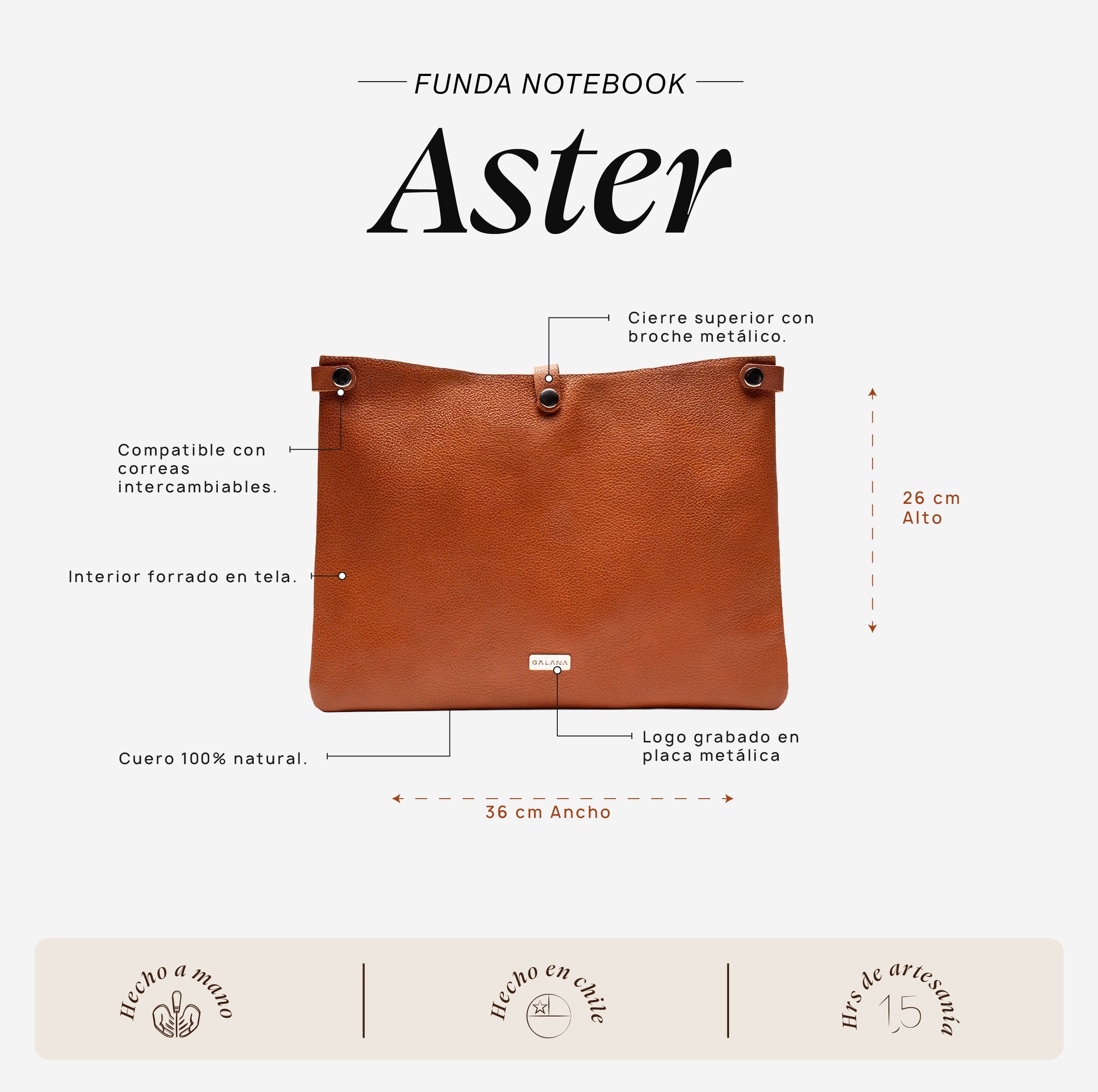 Funda Notebook Aster Moca