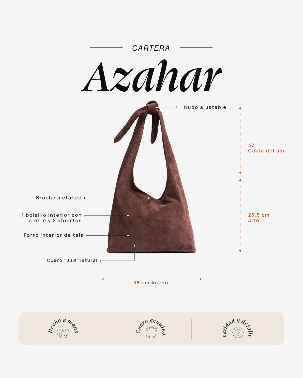 Cartera Azahar Cacao - Galana