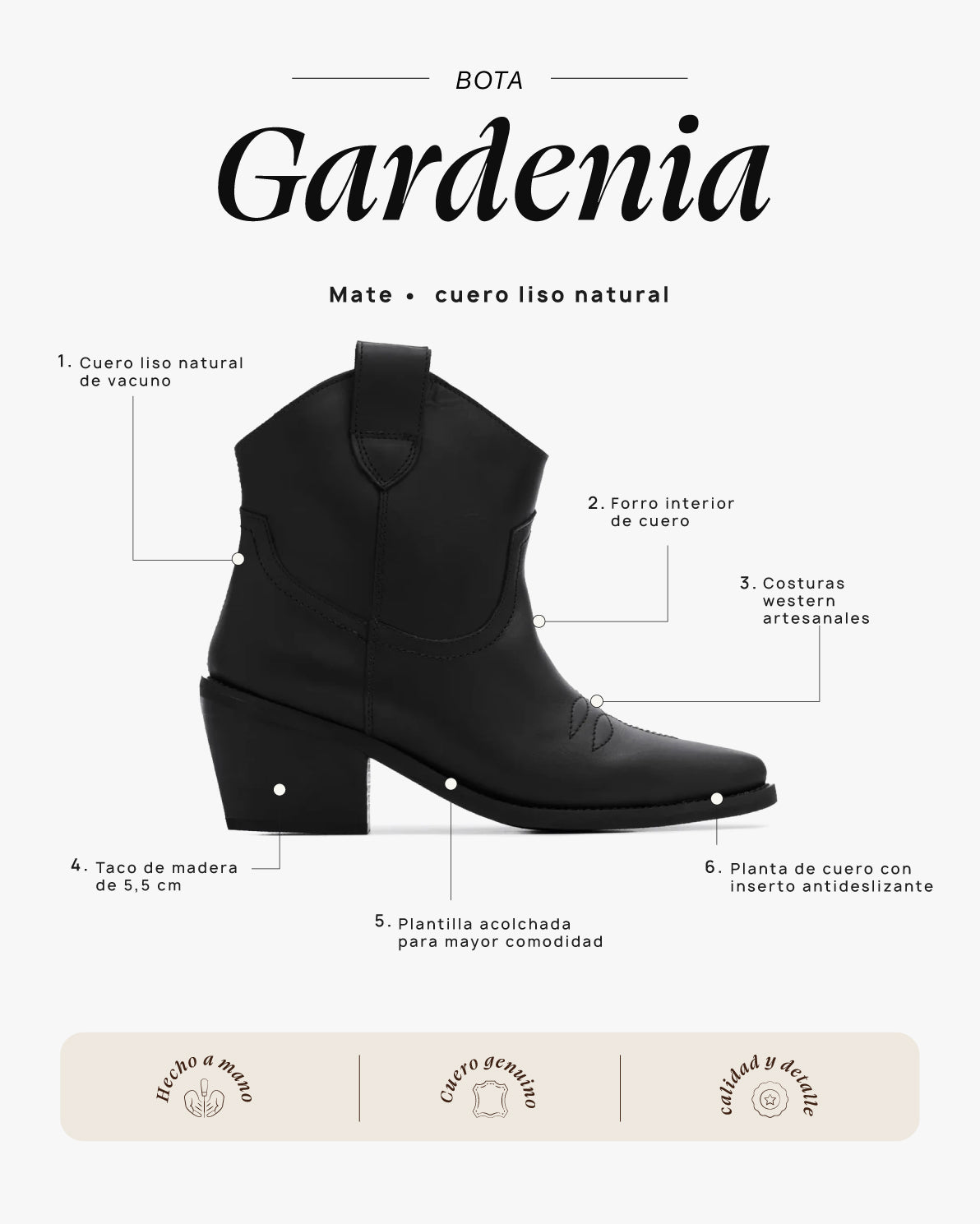 Bota Gardenia Mate - Galana - Trauko