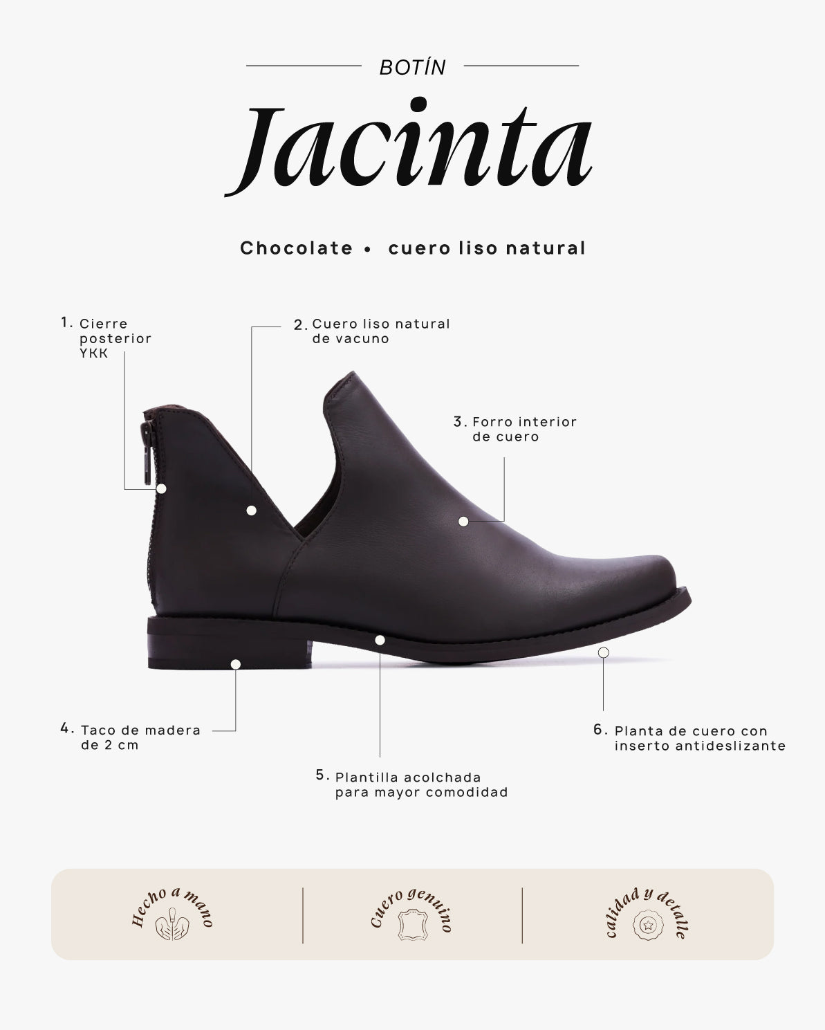 Botín Jacinta Chocolate - Galana