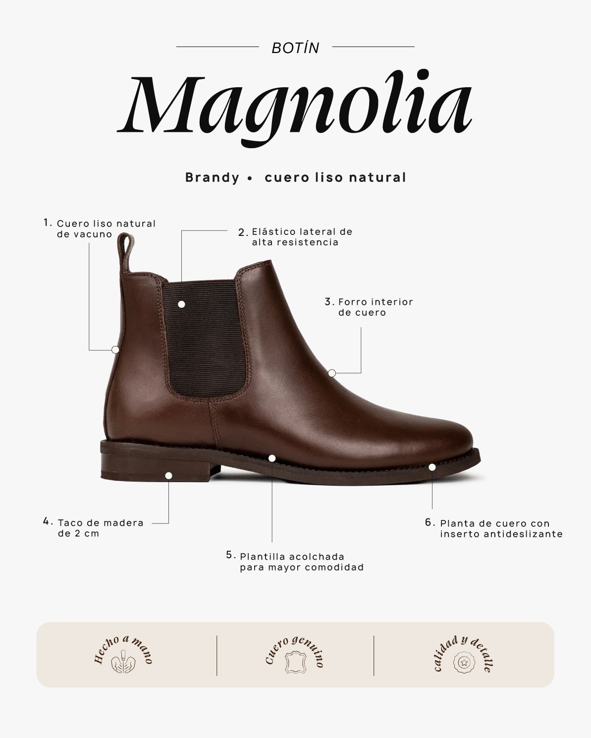 Botín Magnolia Brandy - Galana