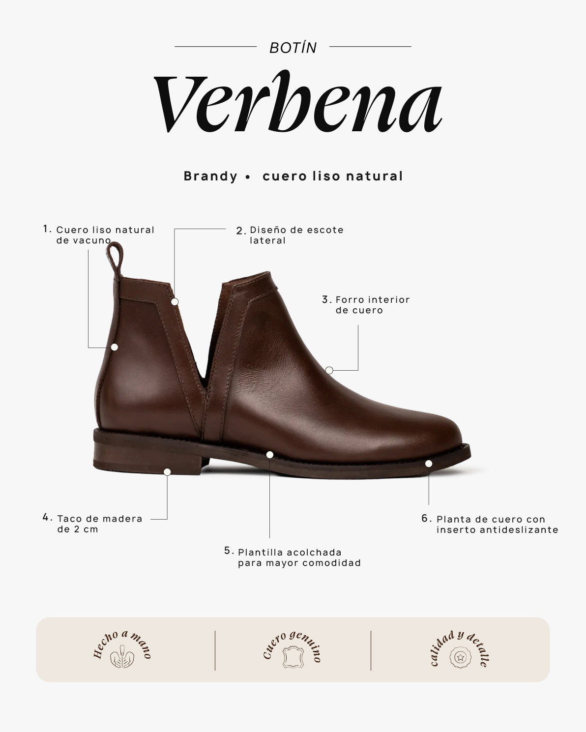 Botín Verbena Brandy - Galana