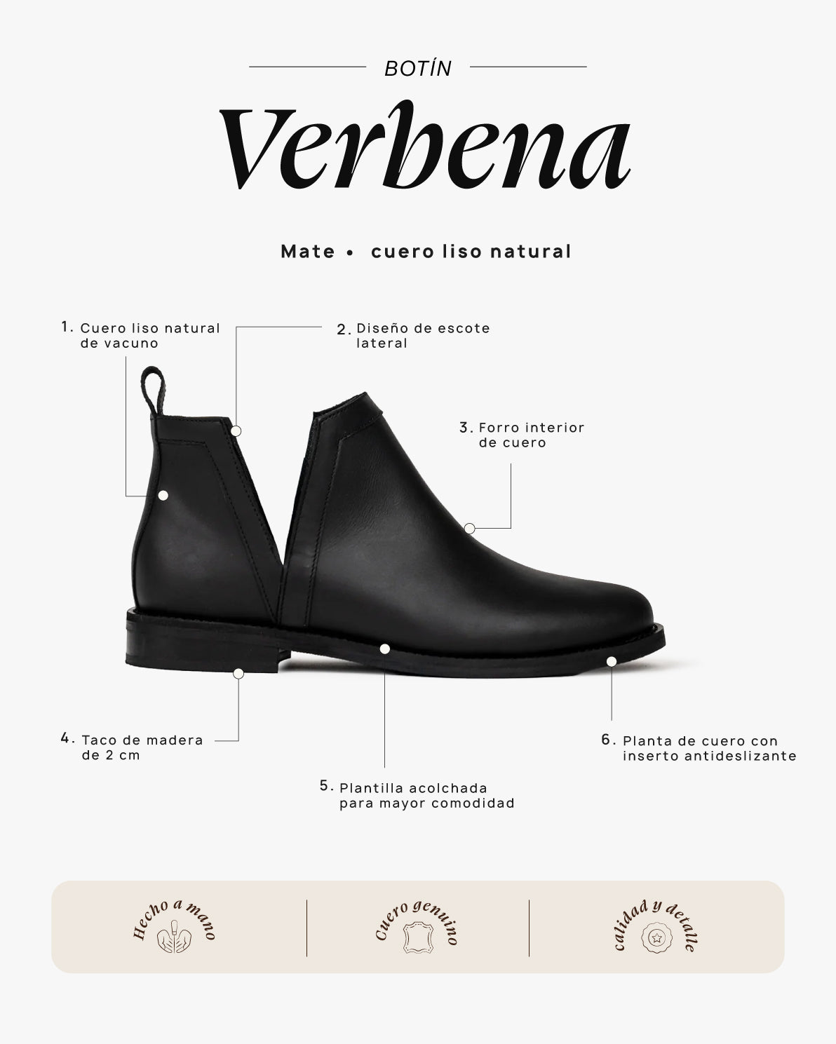 Botín Verbena Mate - Galana