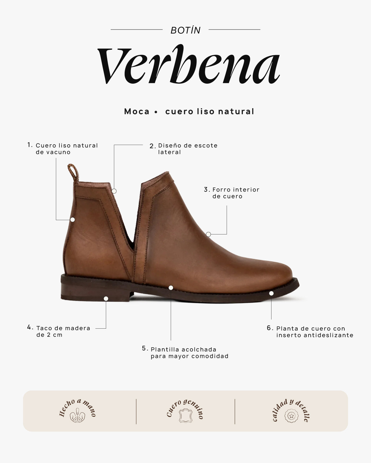 Botín Verbena Moca - Galana