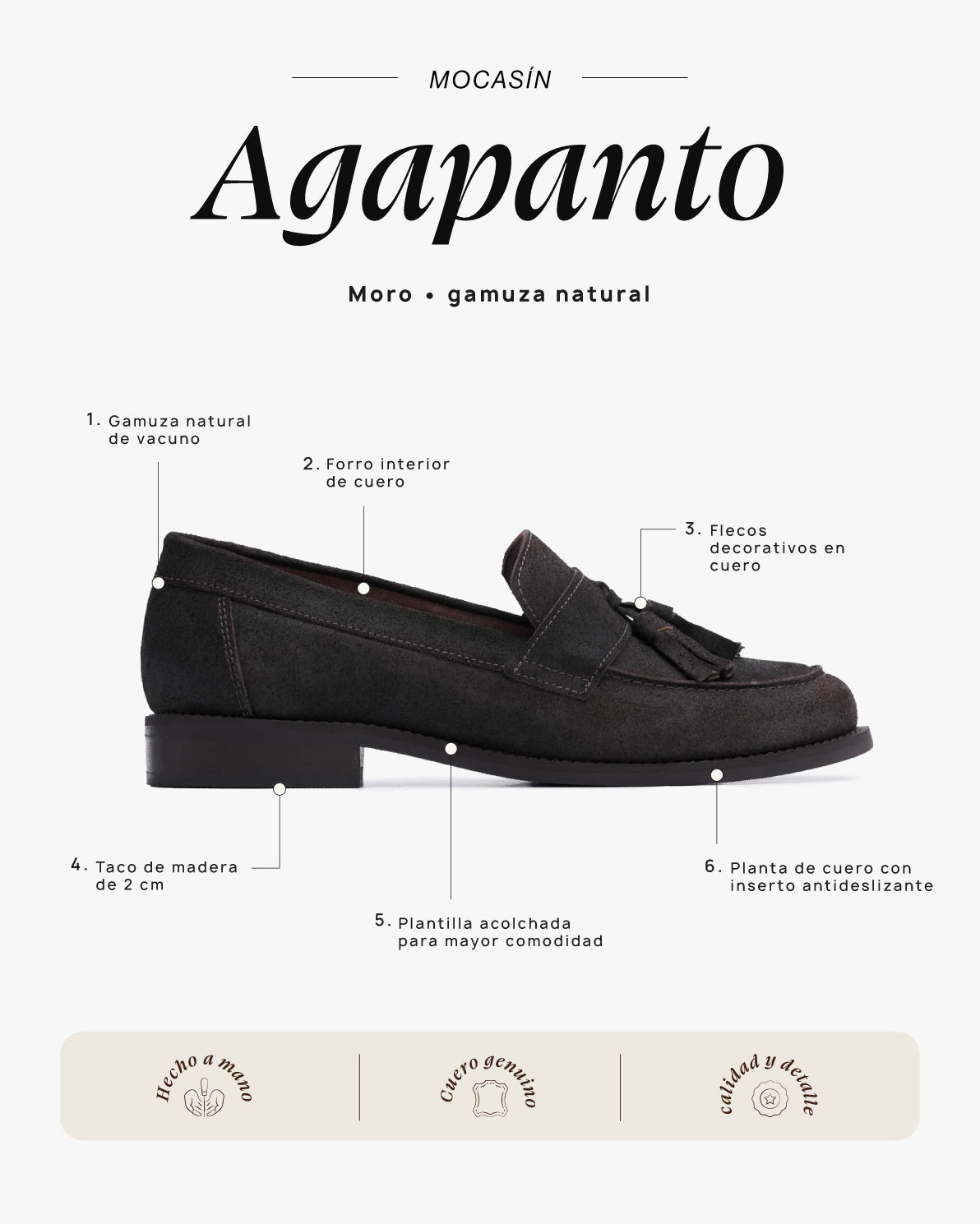 Mocasín Agapanto Moro - Galana