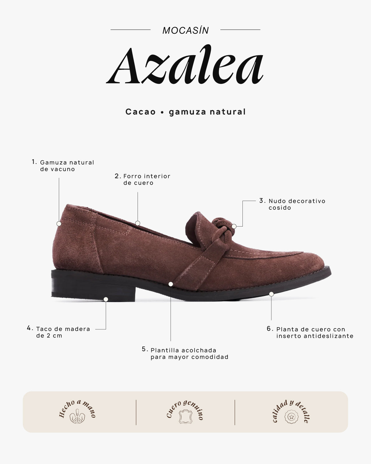 Mocasín Azalea Cacao - Galana