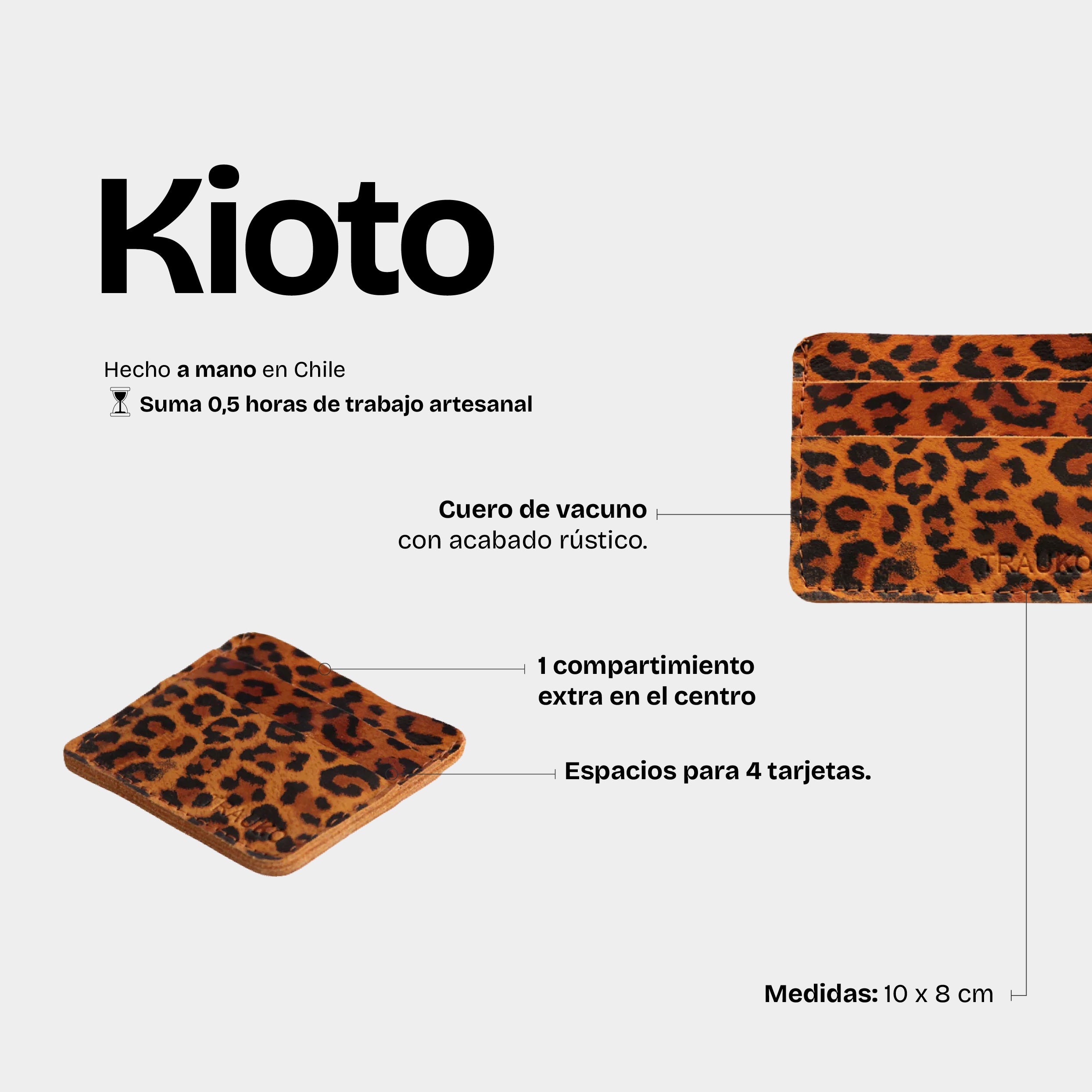 Tarjetero Kioto Animal Print - Trauko