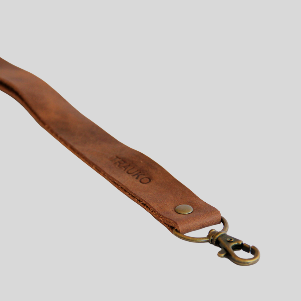 Lanyard de Cuero Café