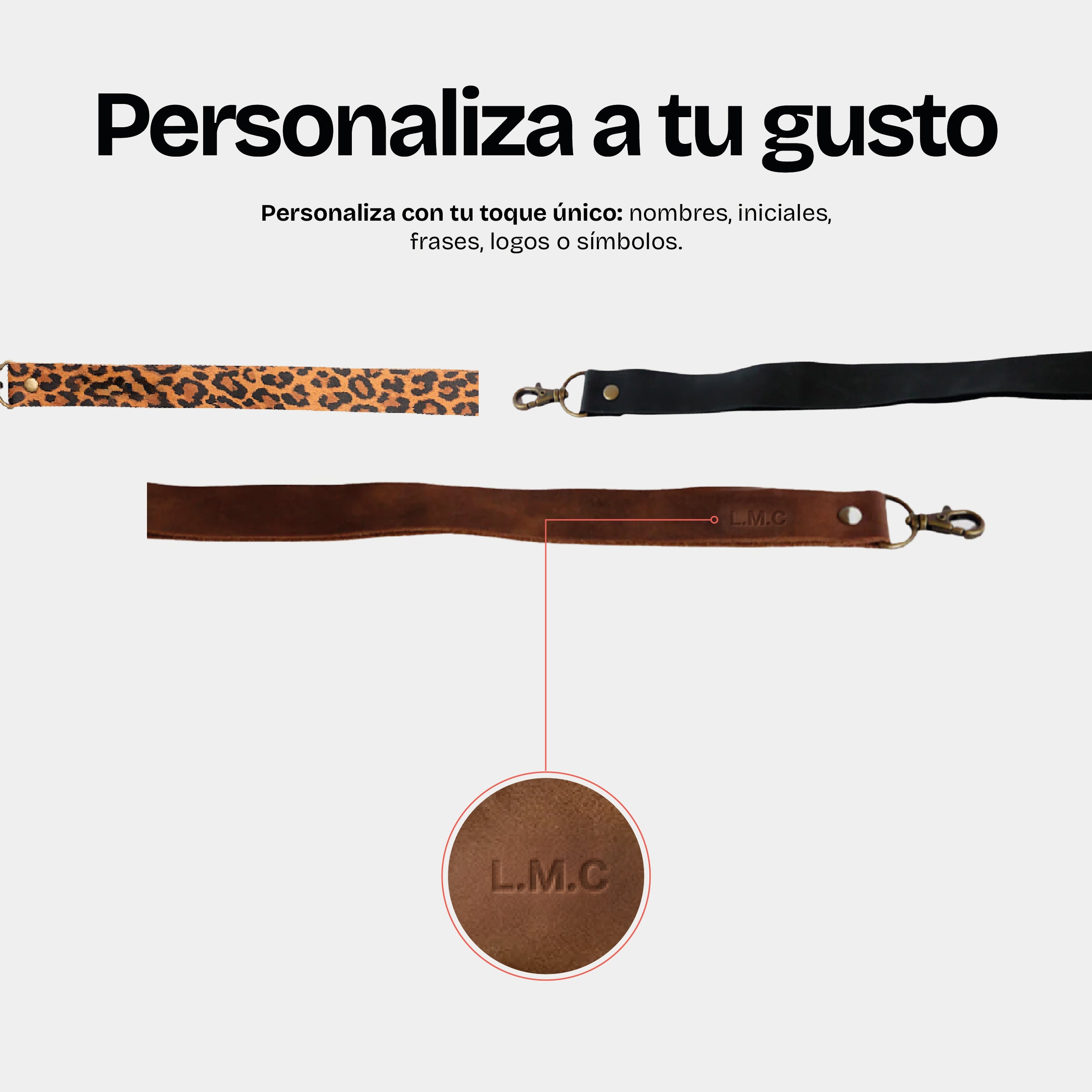 Lanyard de Cuero Café