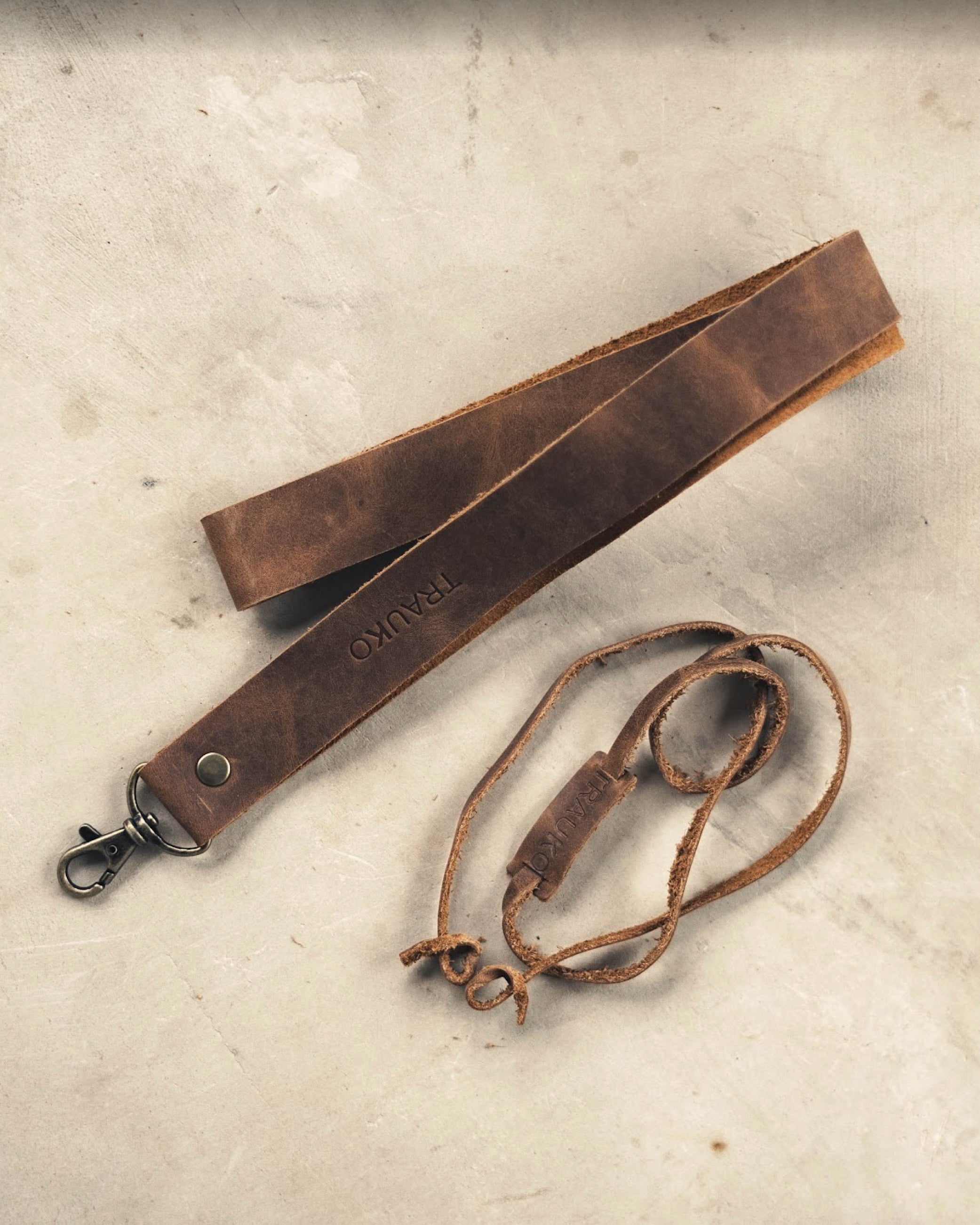 Lanyard de Cuero Café - Trauko