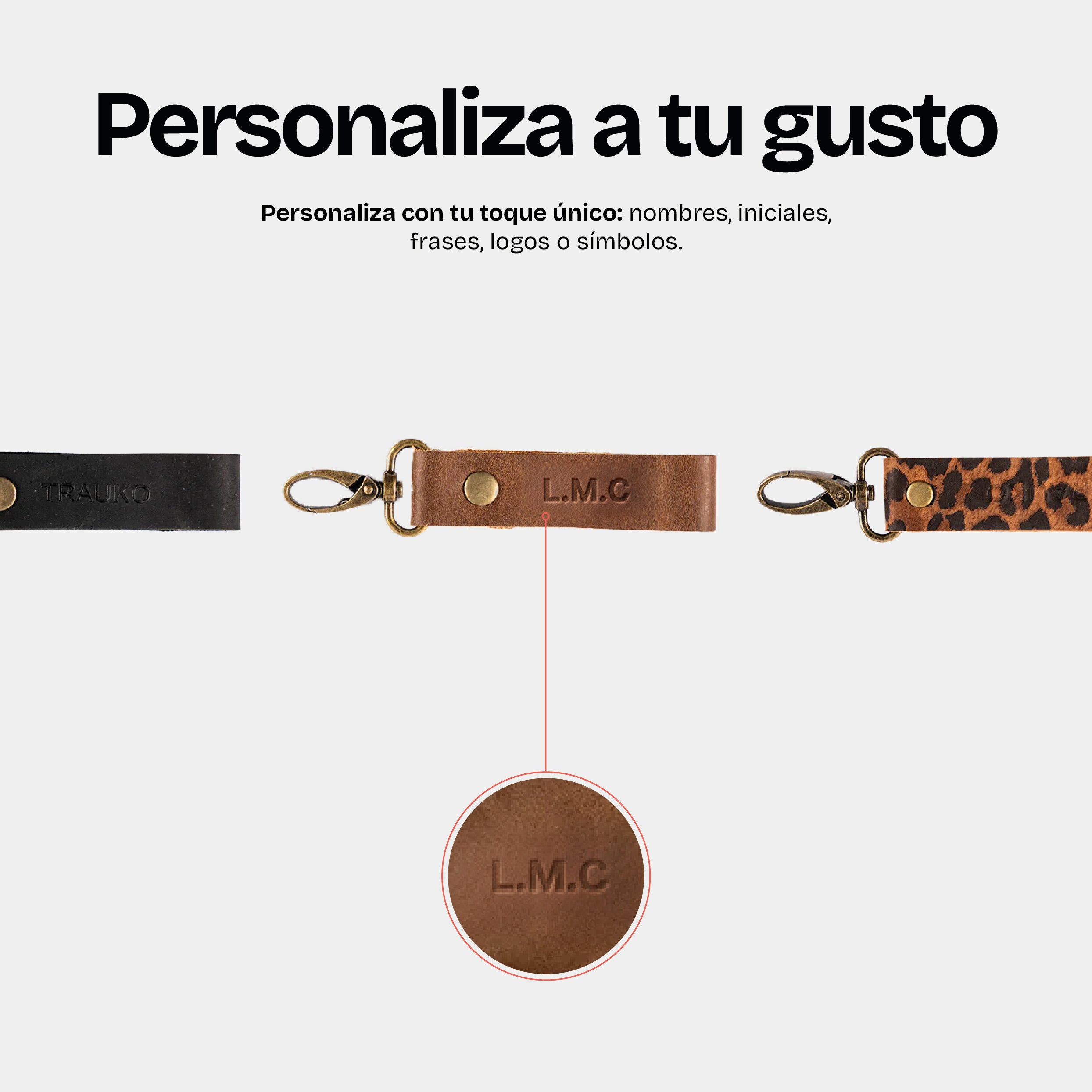 Llavero de Cuero Negro