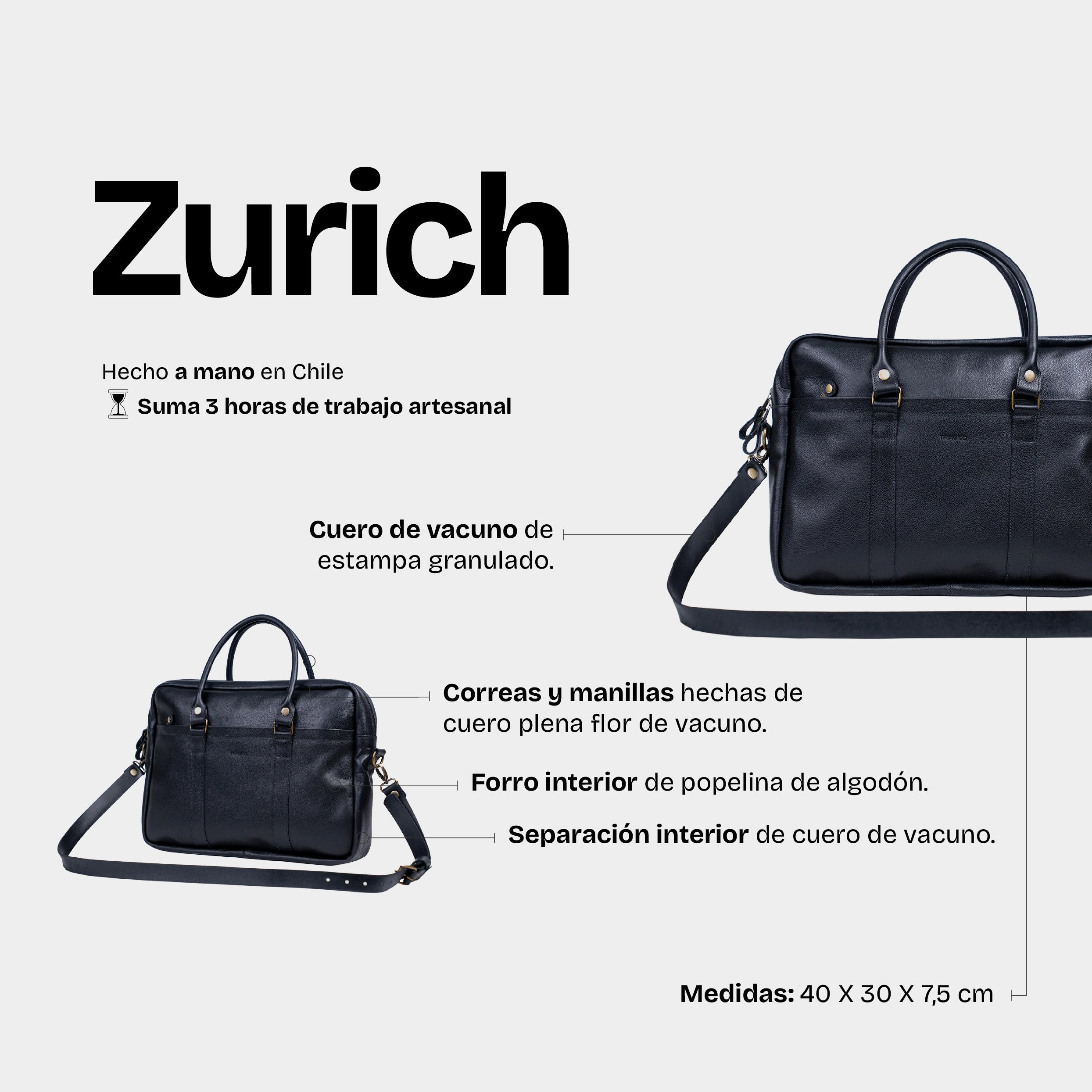 Maletín Zurich Negro