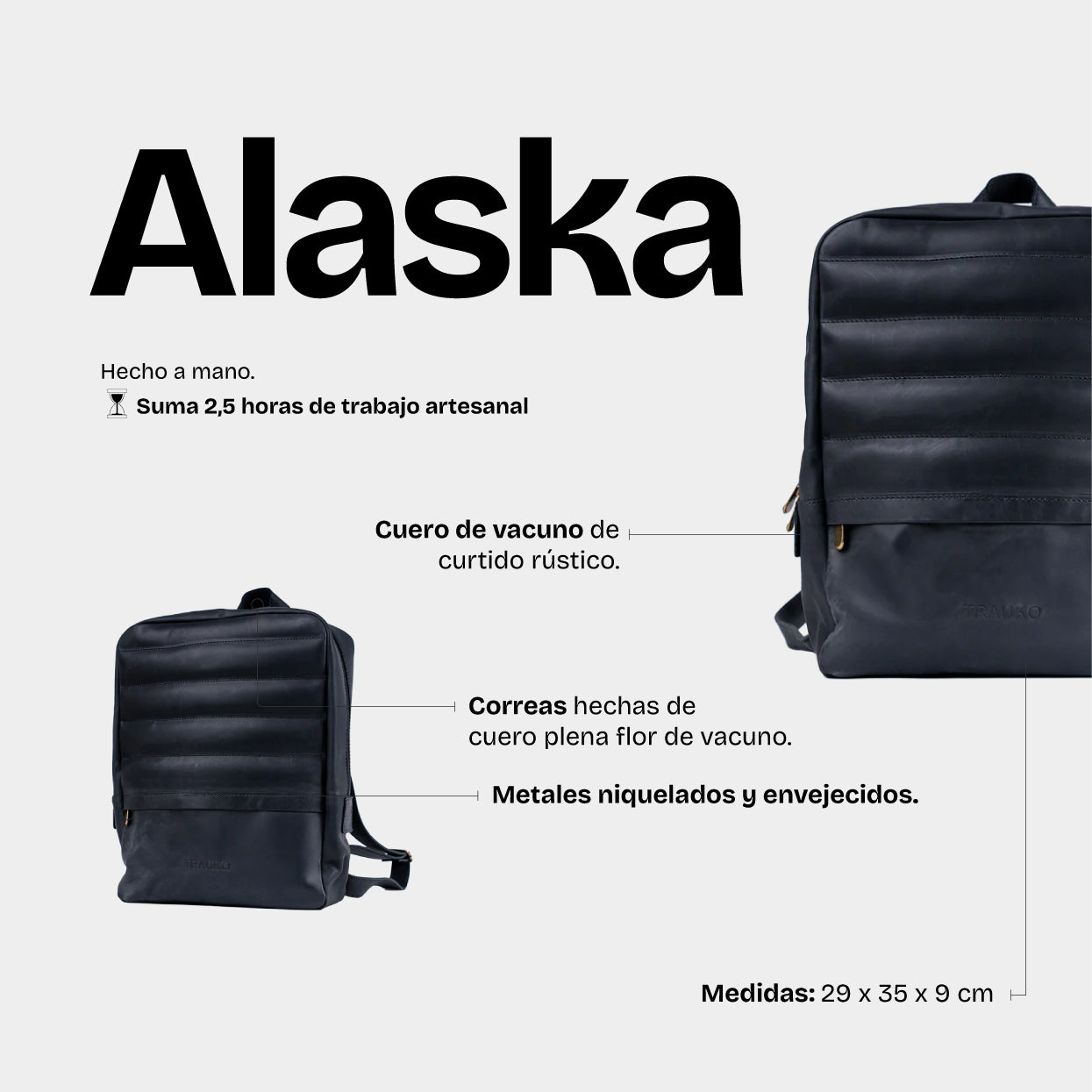 Mochila Alaska Negro - Trauko