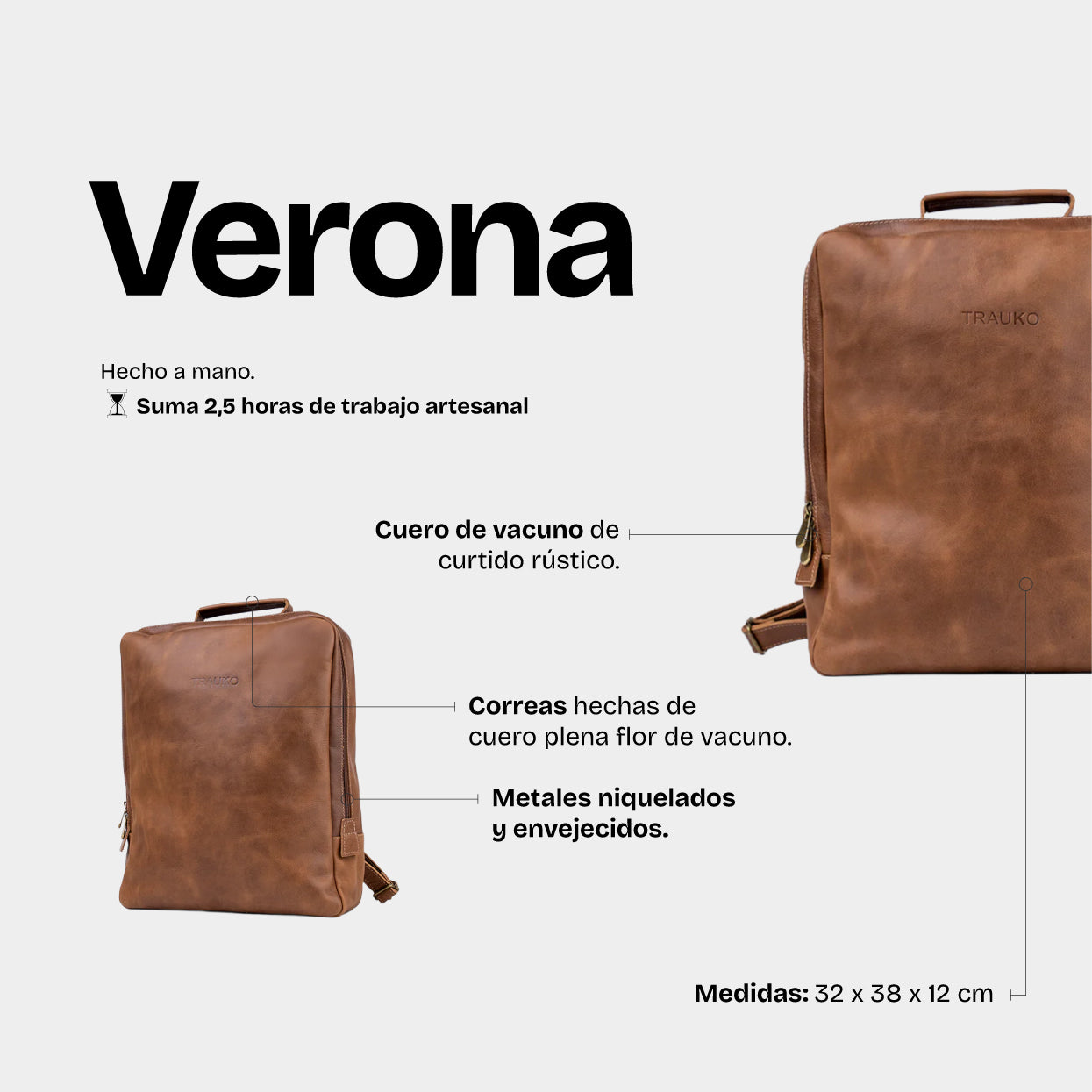 Mochila Verona Café - Trauko