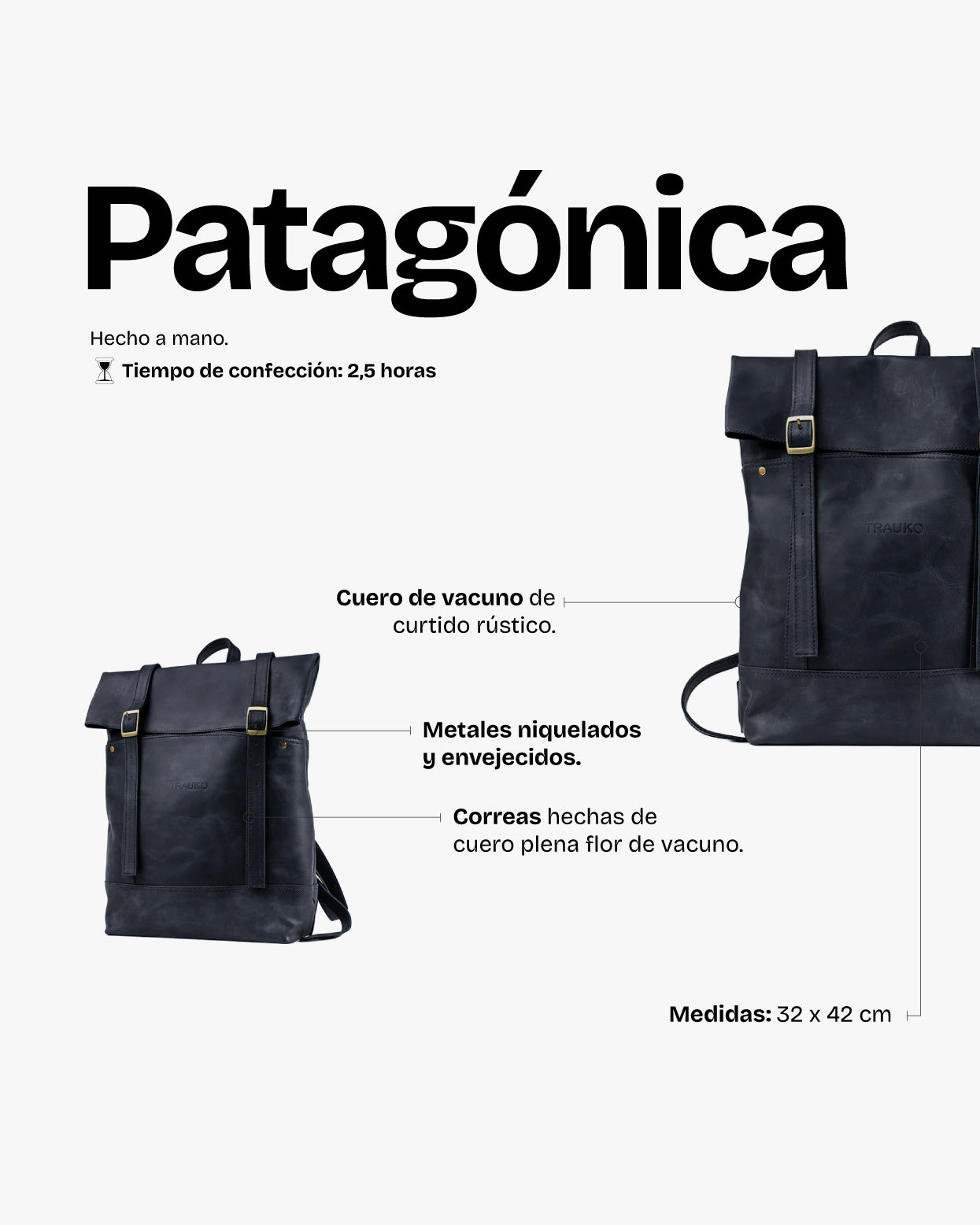 Mochila Patagónica Negro - Trauko