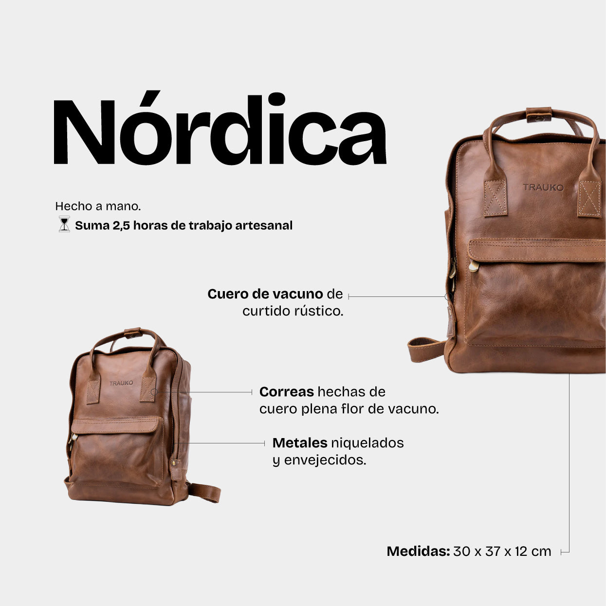 Mochila Nórdica Café - Trauko