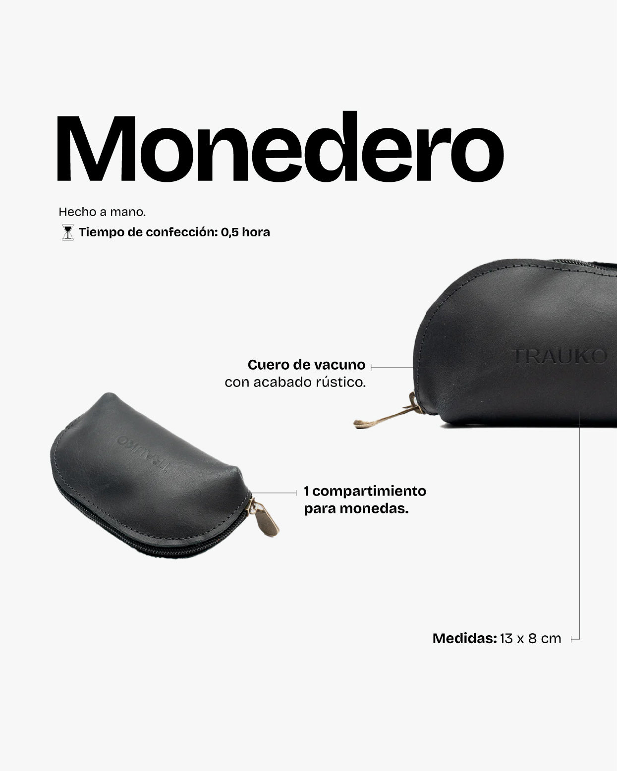 Monedero Negro - Trauko