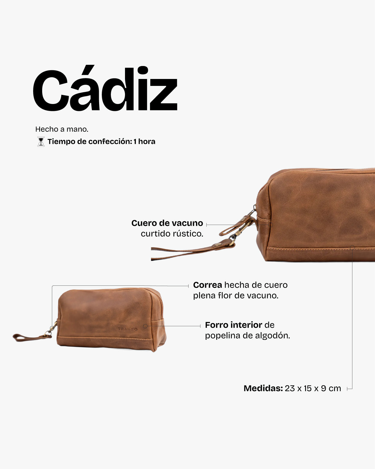 Neceser Cadiz Café - Trauko