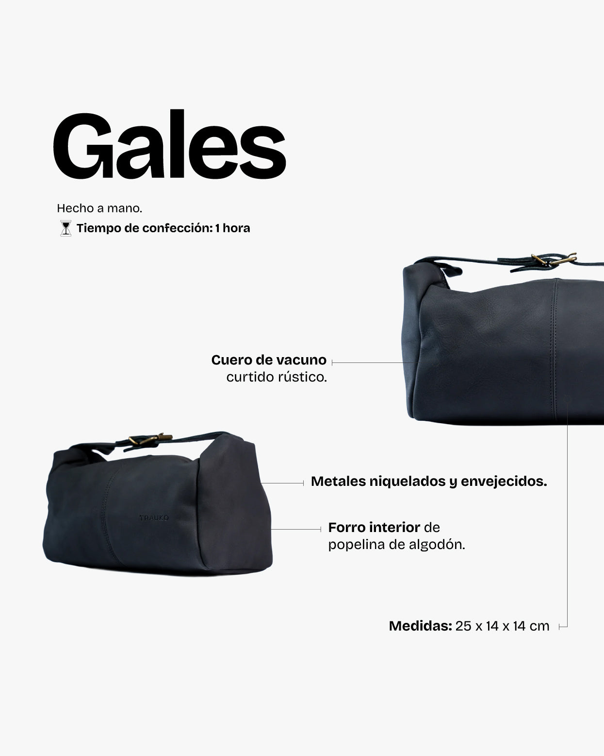 Neceser Gales Negro - Trauko