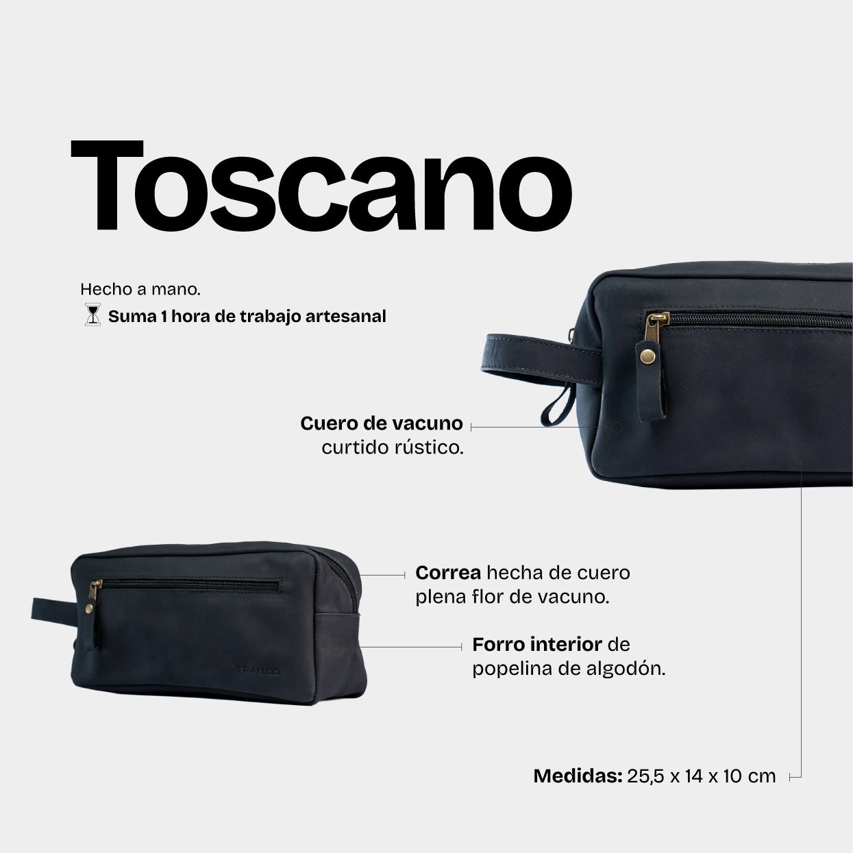 Neceser Toscano Negro - Trauko