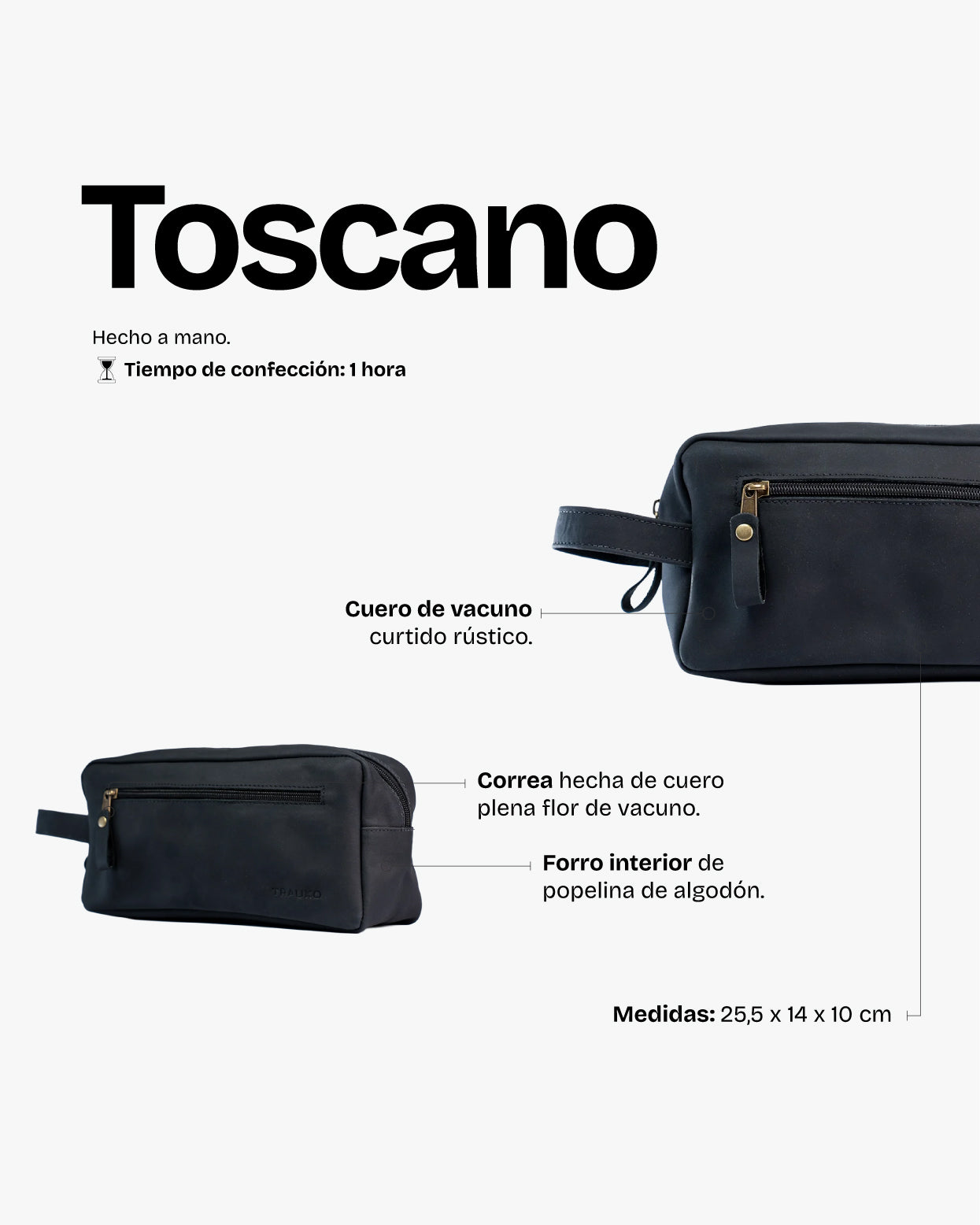 Neceser Toscano Negro - Trauko