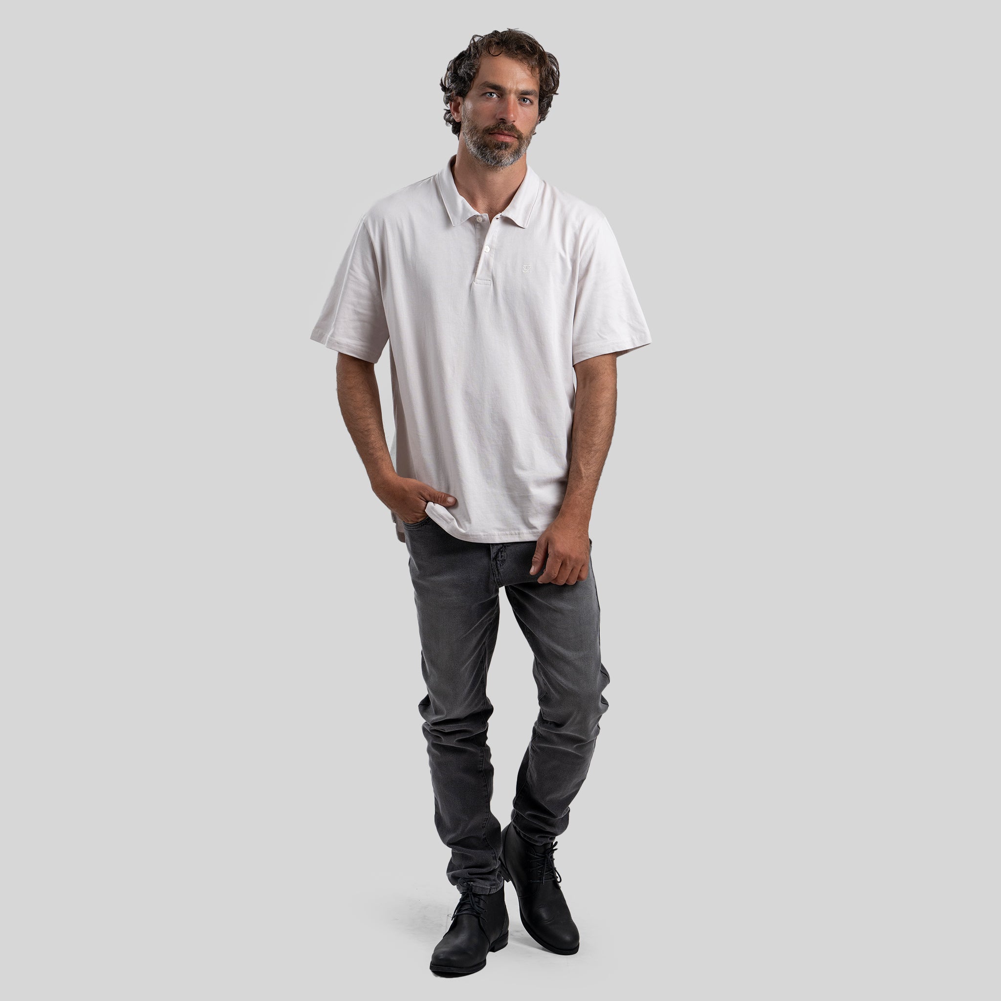 Polera Polo White