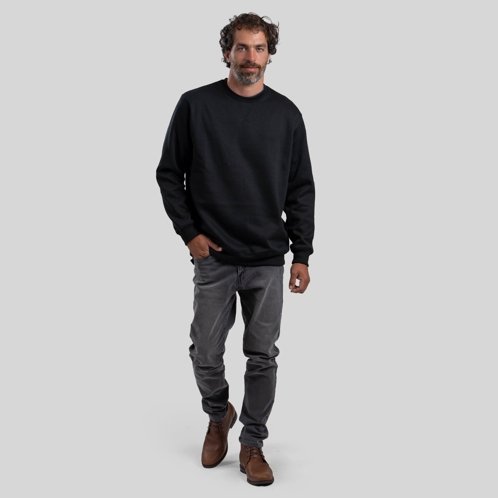 Polerón Crew Black - Trauko
