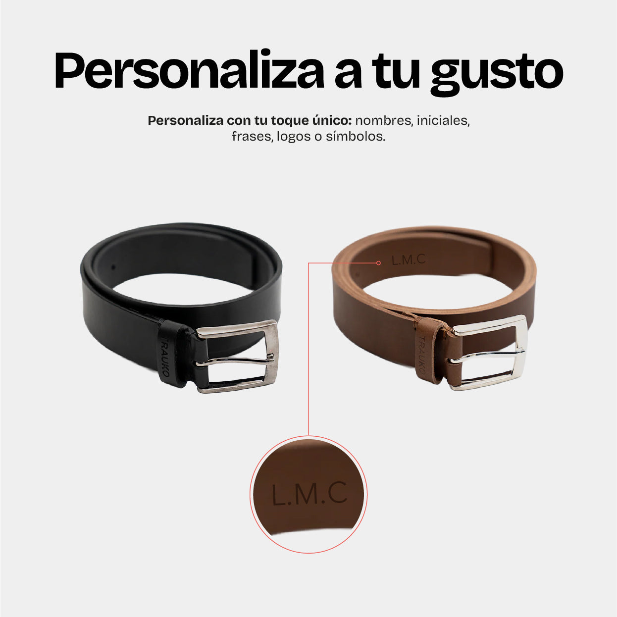 Cinturón Casual Café - Trauko