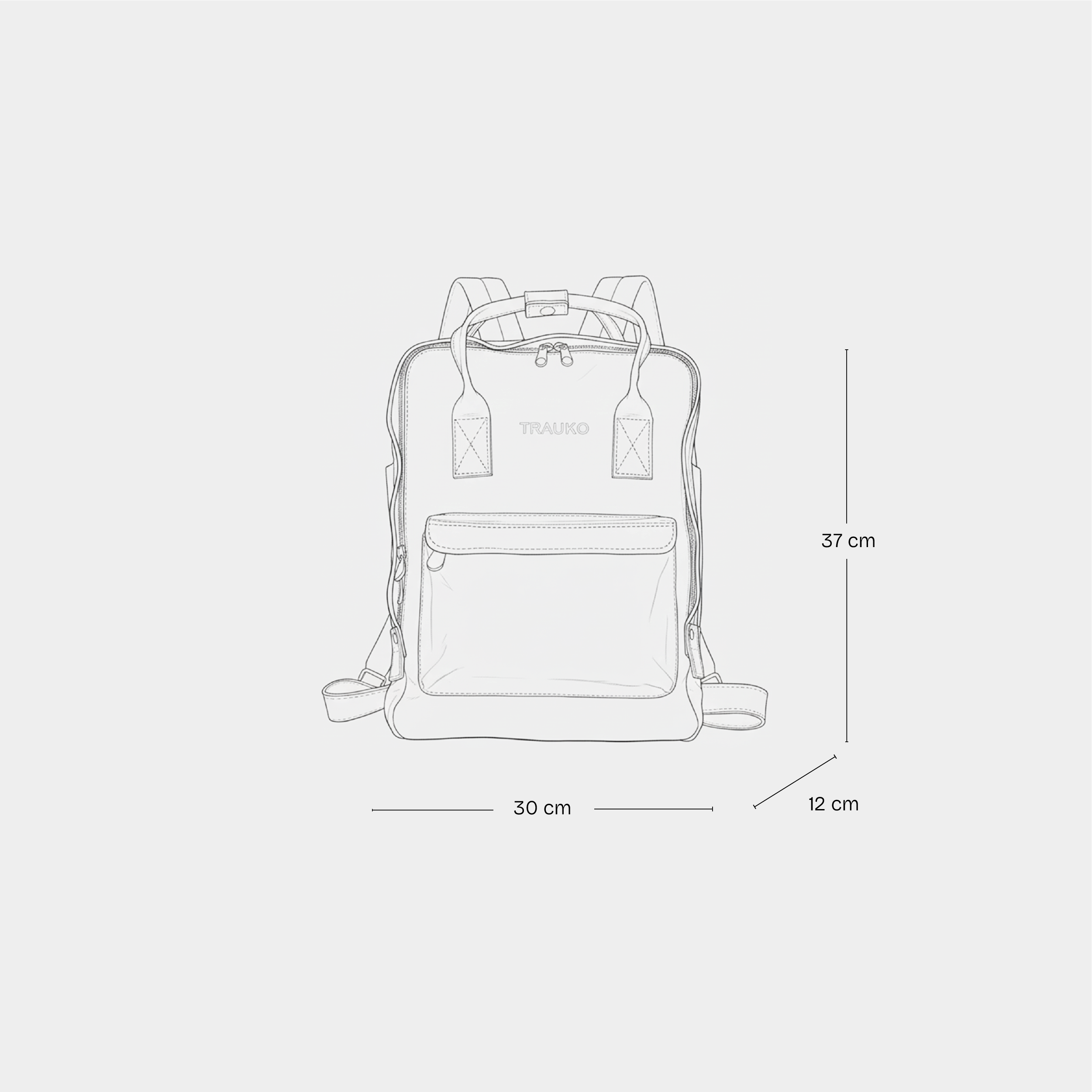 Mochila Nórdica Negro - Trauko