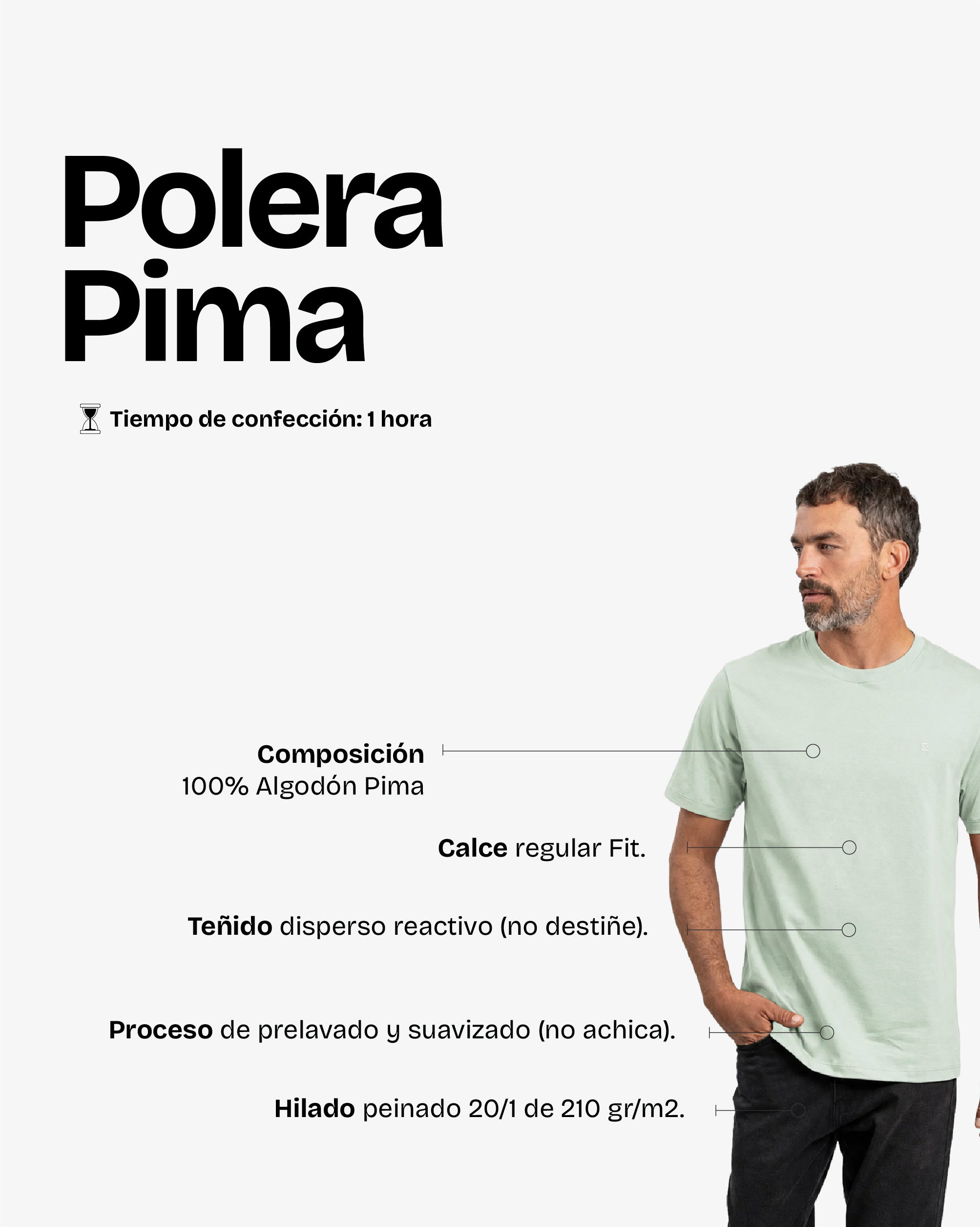 Polera Pima Menta