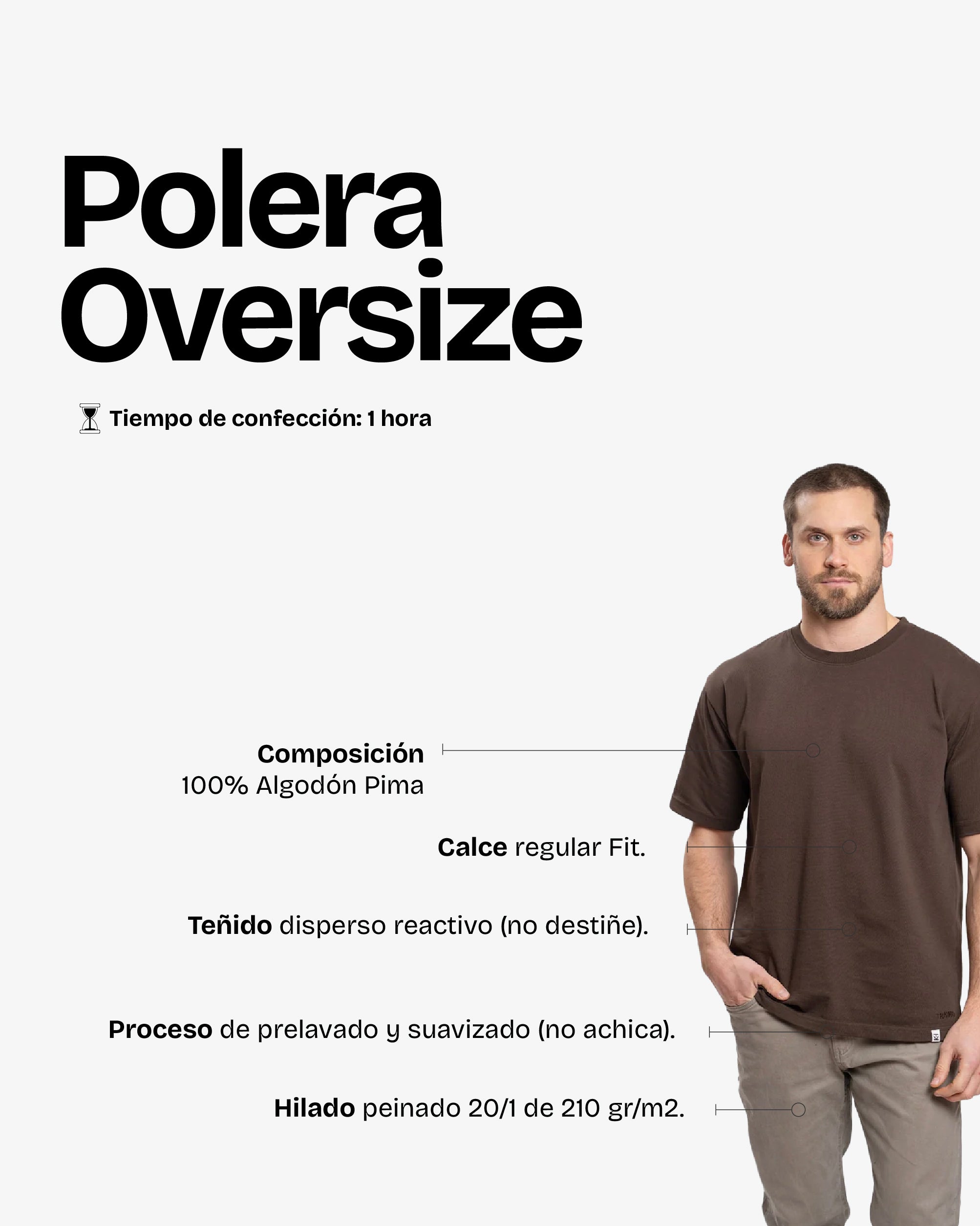 Polera OverSize Café