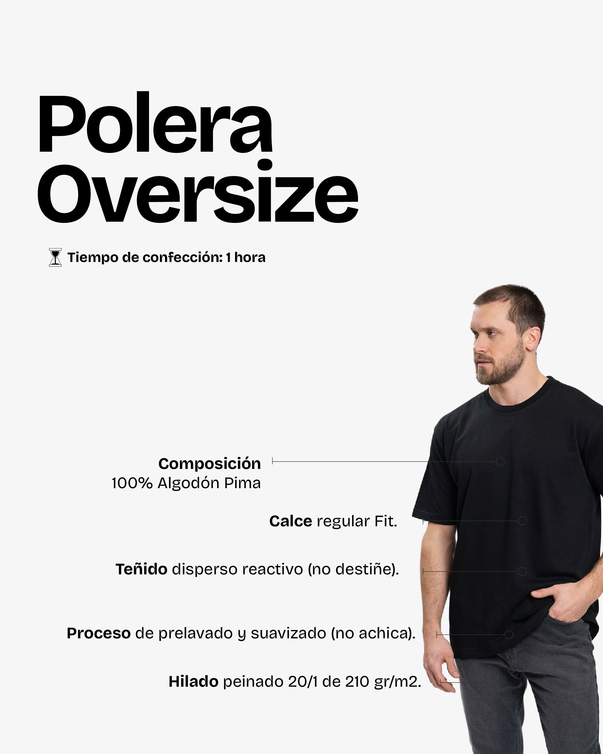 Polera OverSize Negro