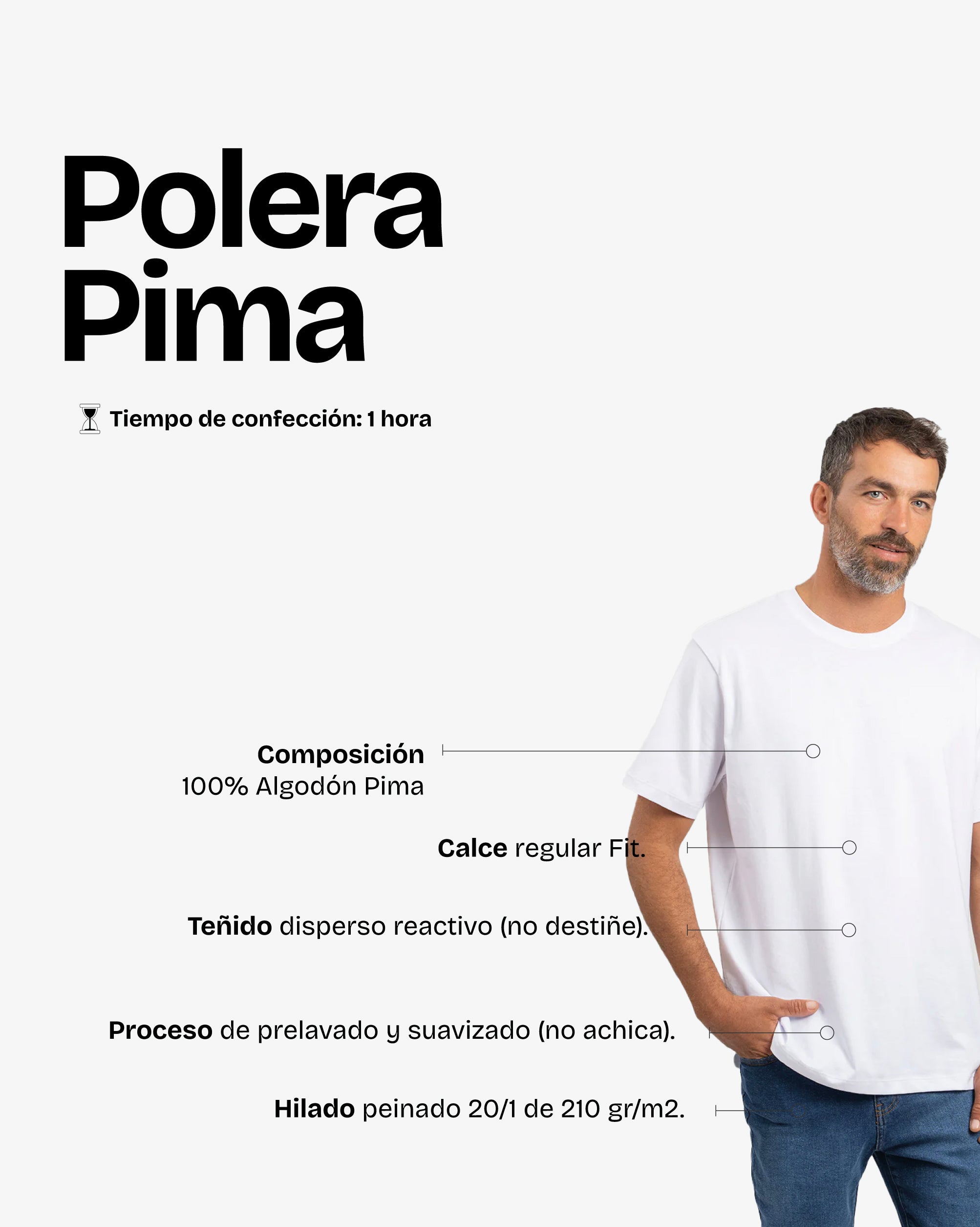 Polera Pima Blanco