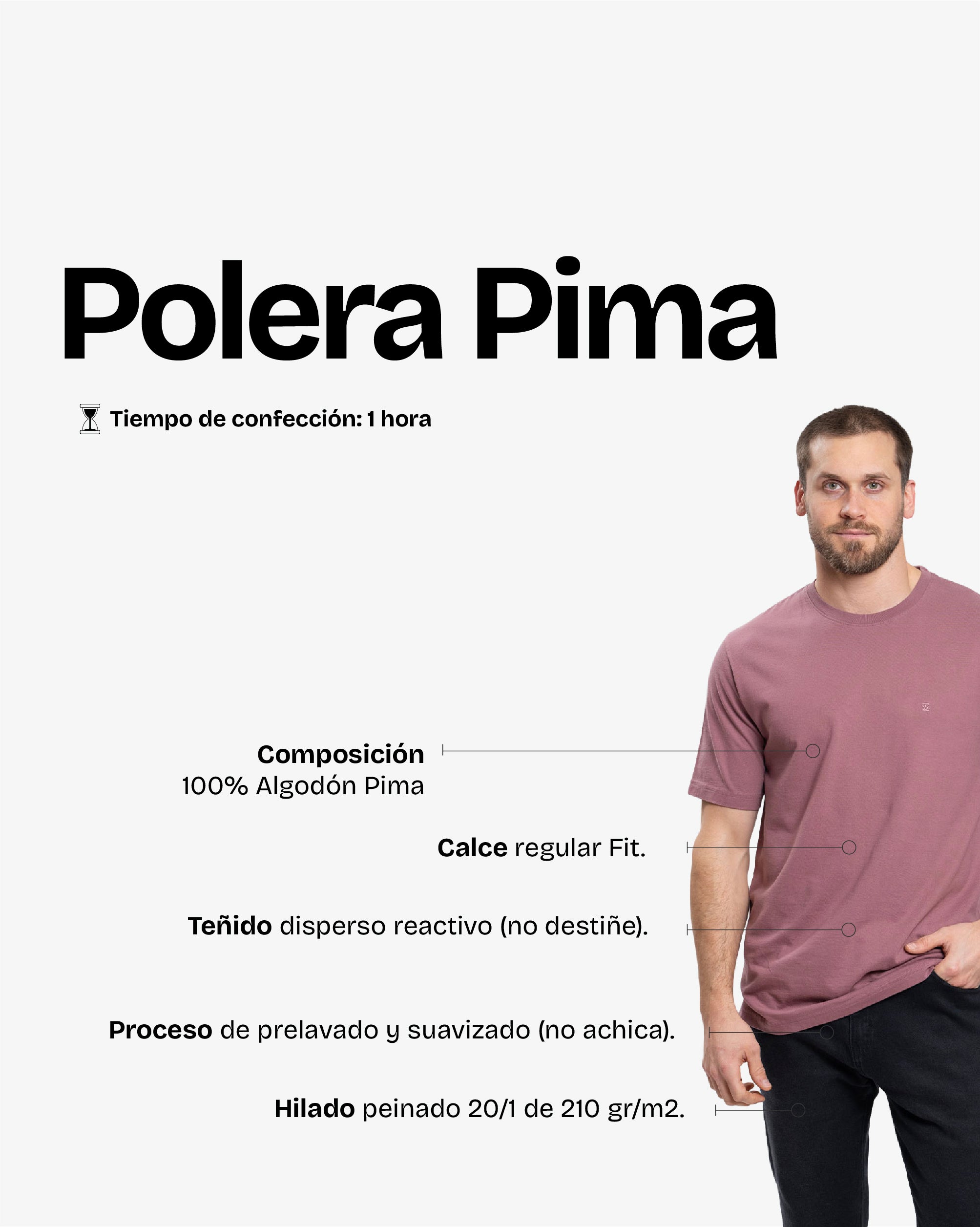 Polera Pima Burdeo