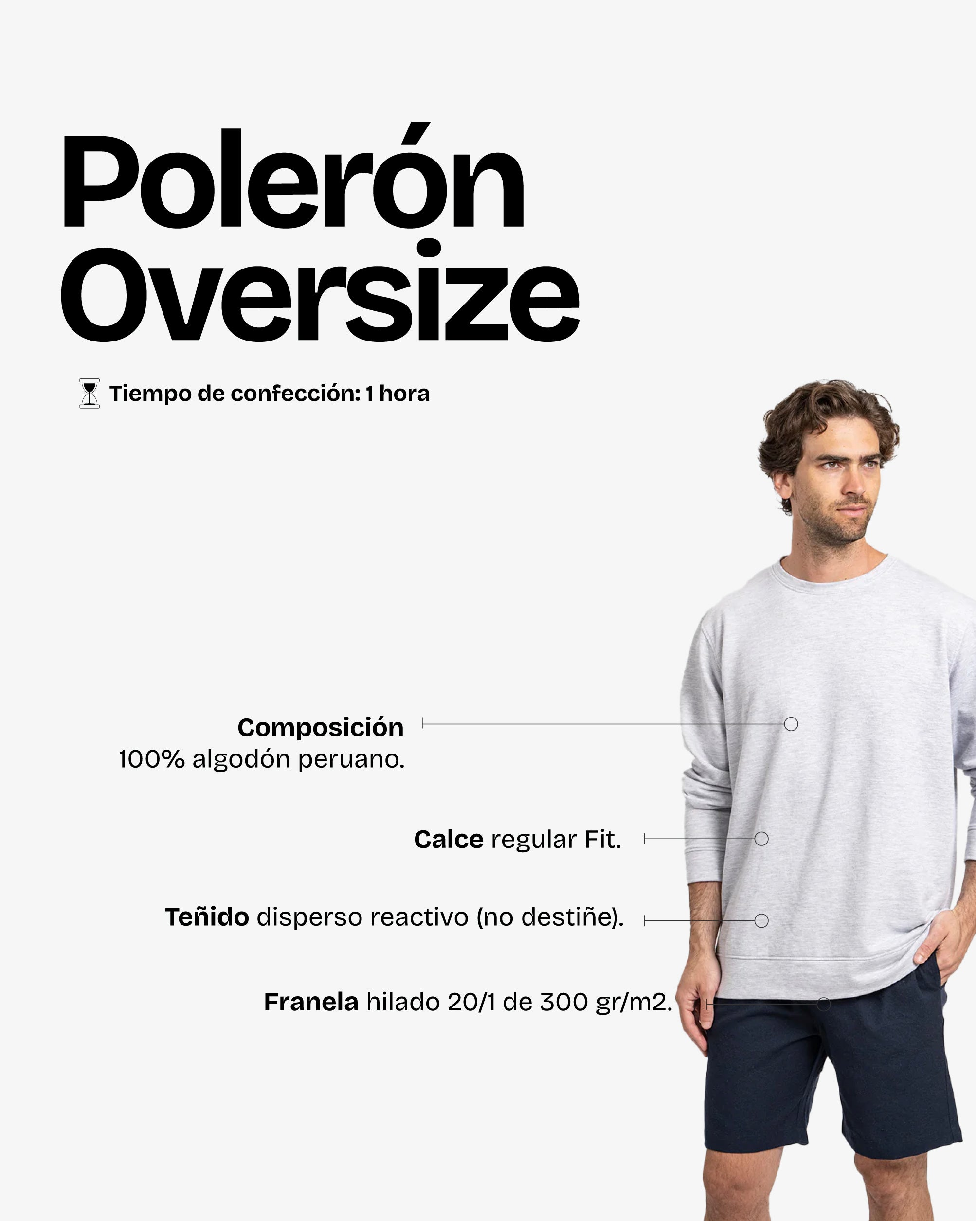 Polerón OverSize Gris