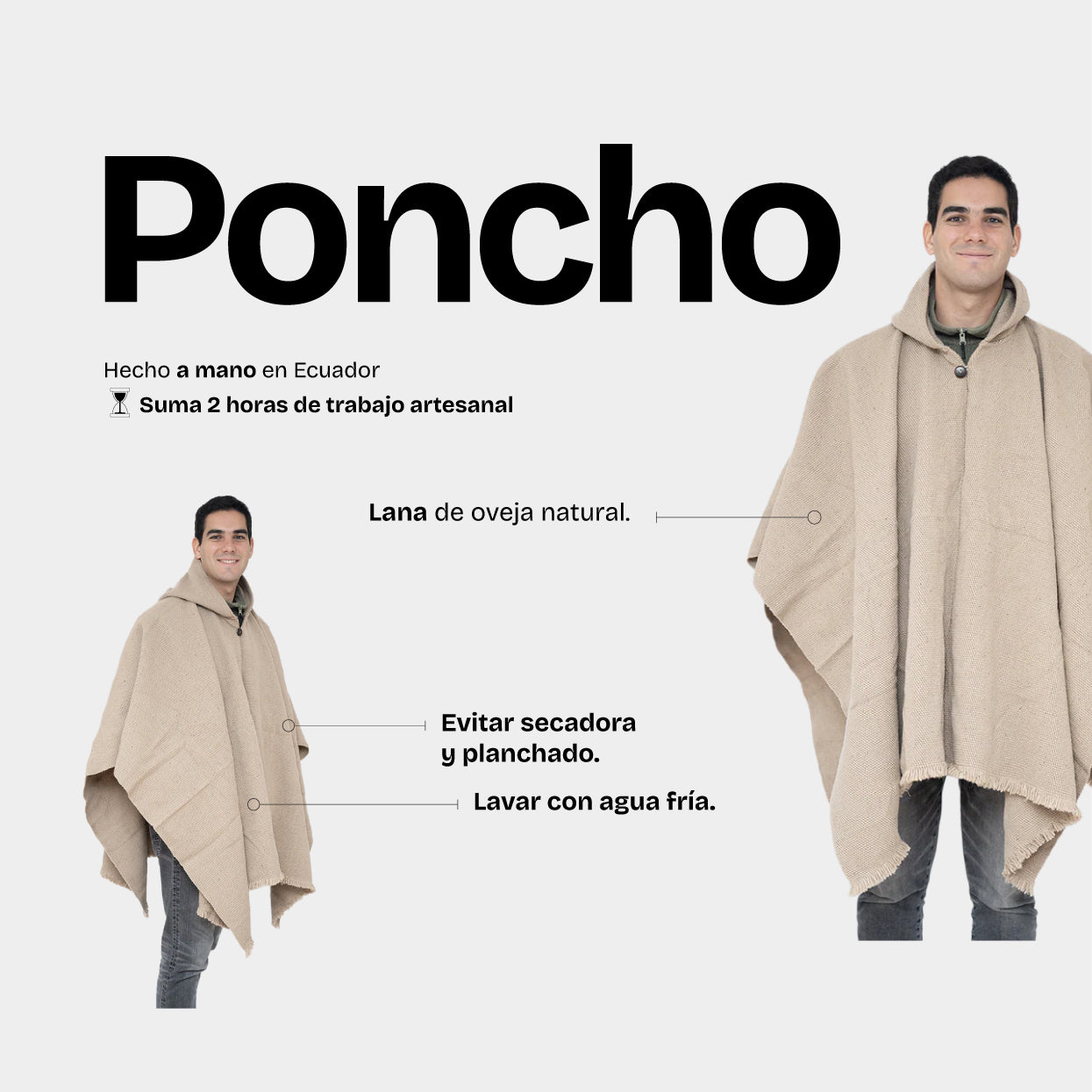 Poncho Beige - Trauko