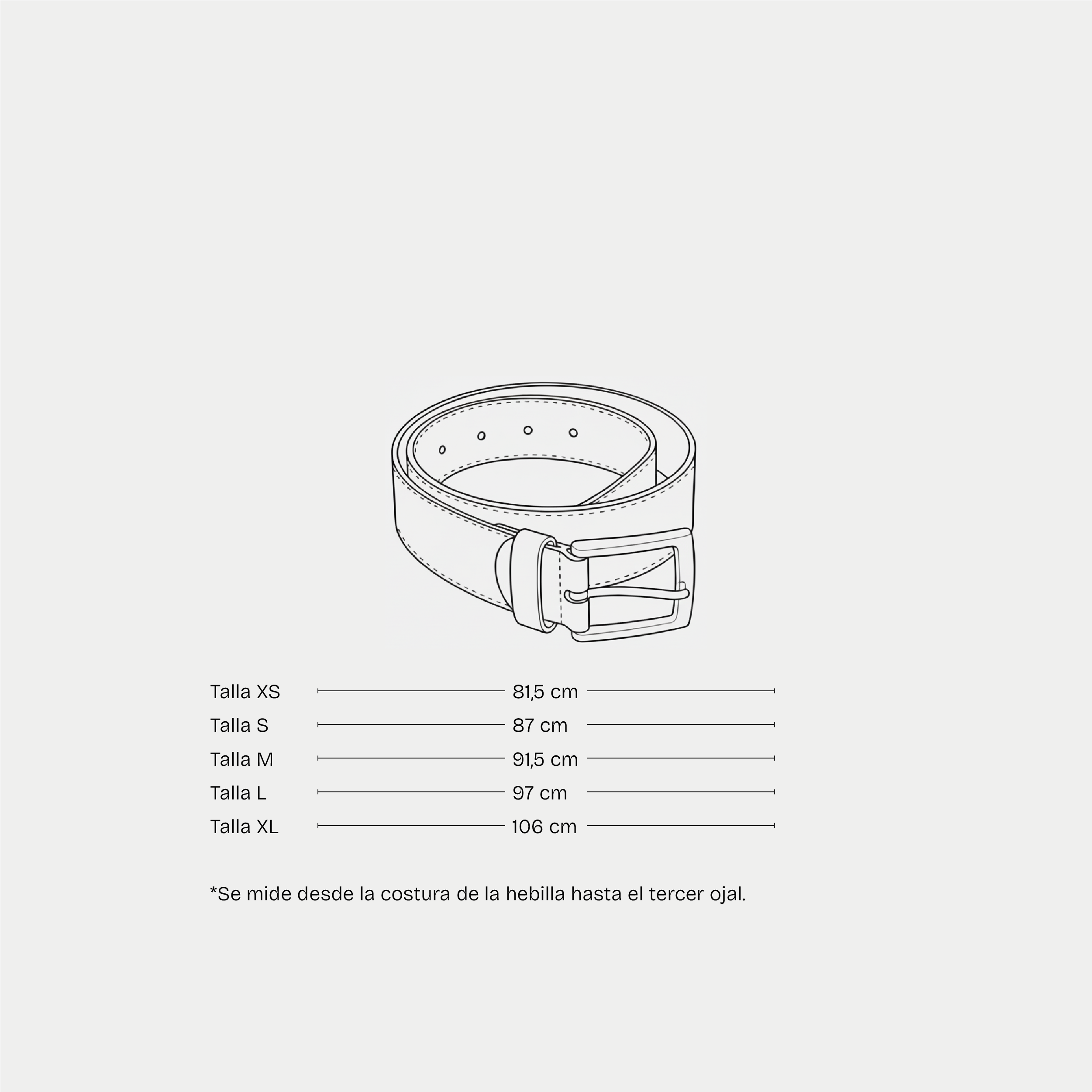 Cinturón Casual Negro