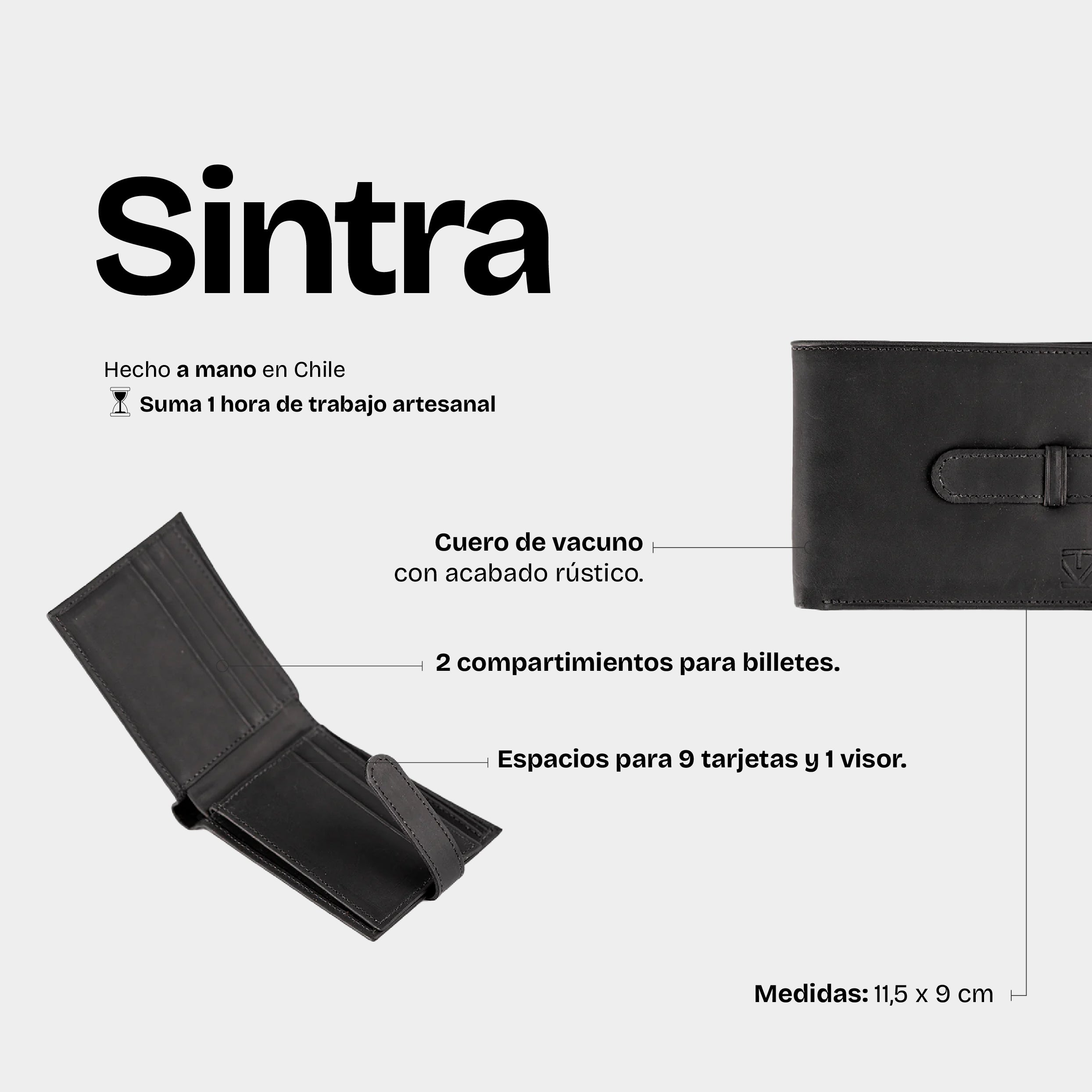 Billetera Sintra Negro - Trauko