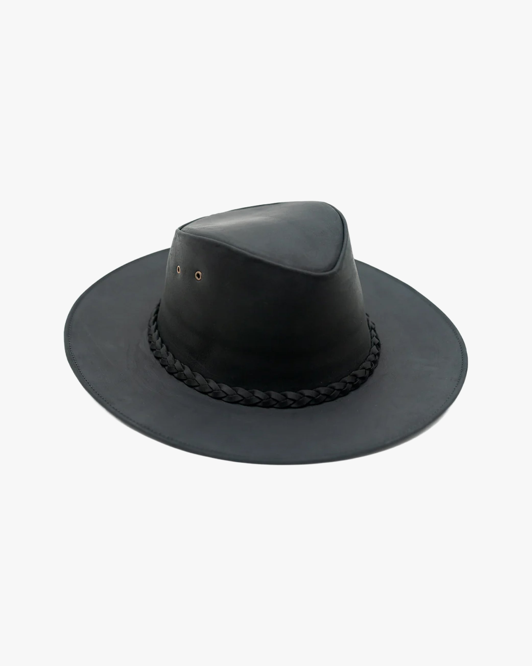 Sombrero Cuero Negro - Trauko