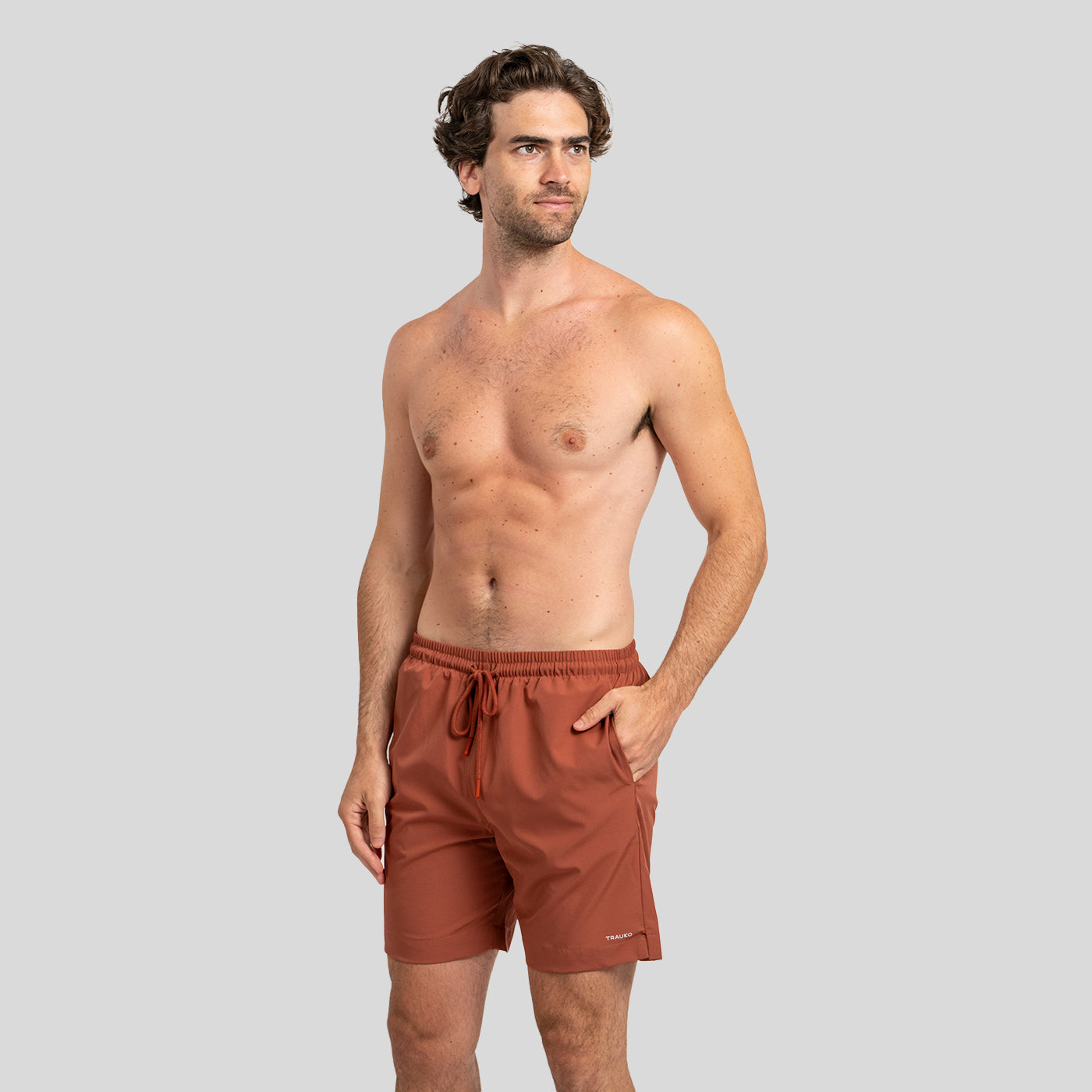 Traje de Baño Liso Terracota