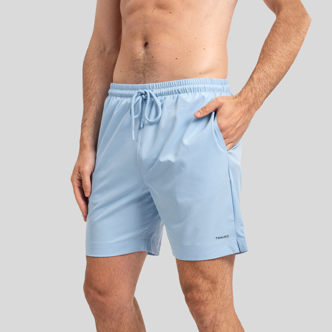 Traje de Baño Liso Celeste