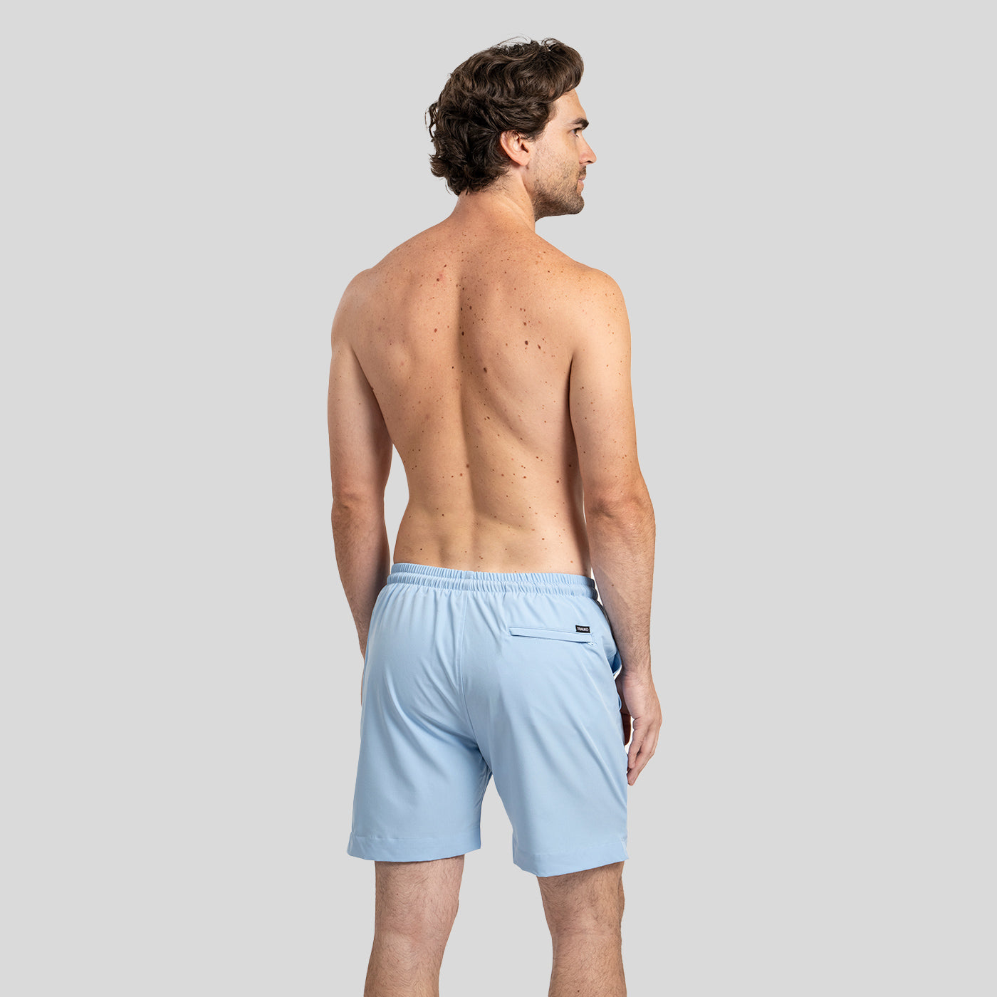 Traje de Baño Liso Celeste