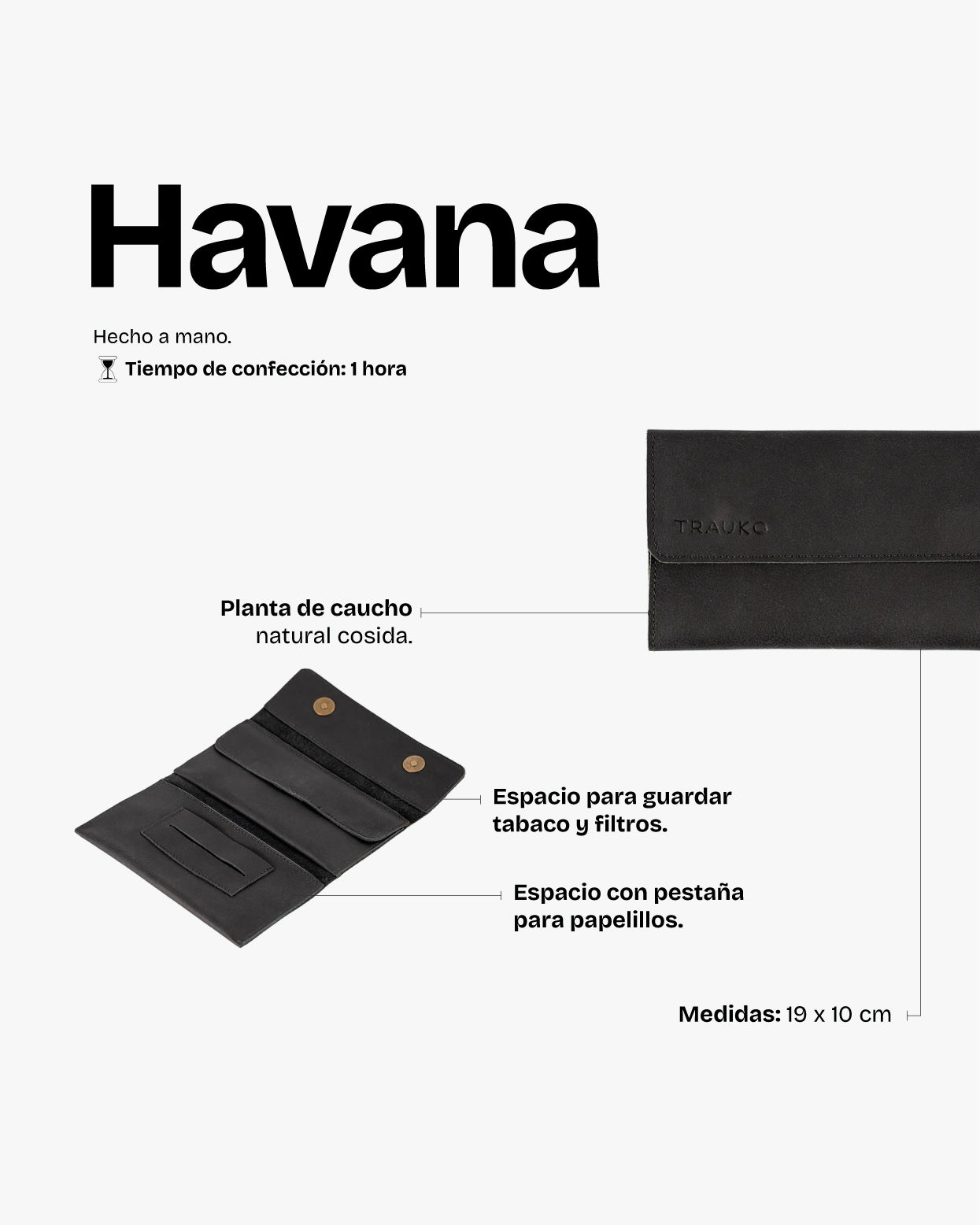 Tabaquera Havana Negro - Trauko