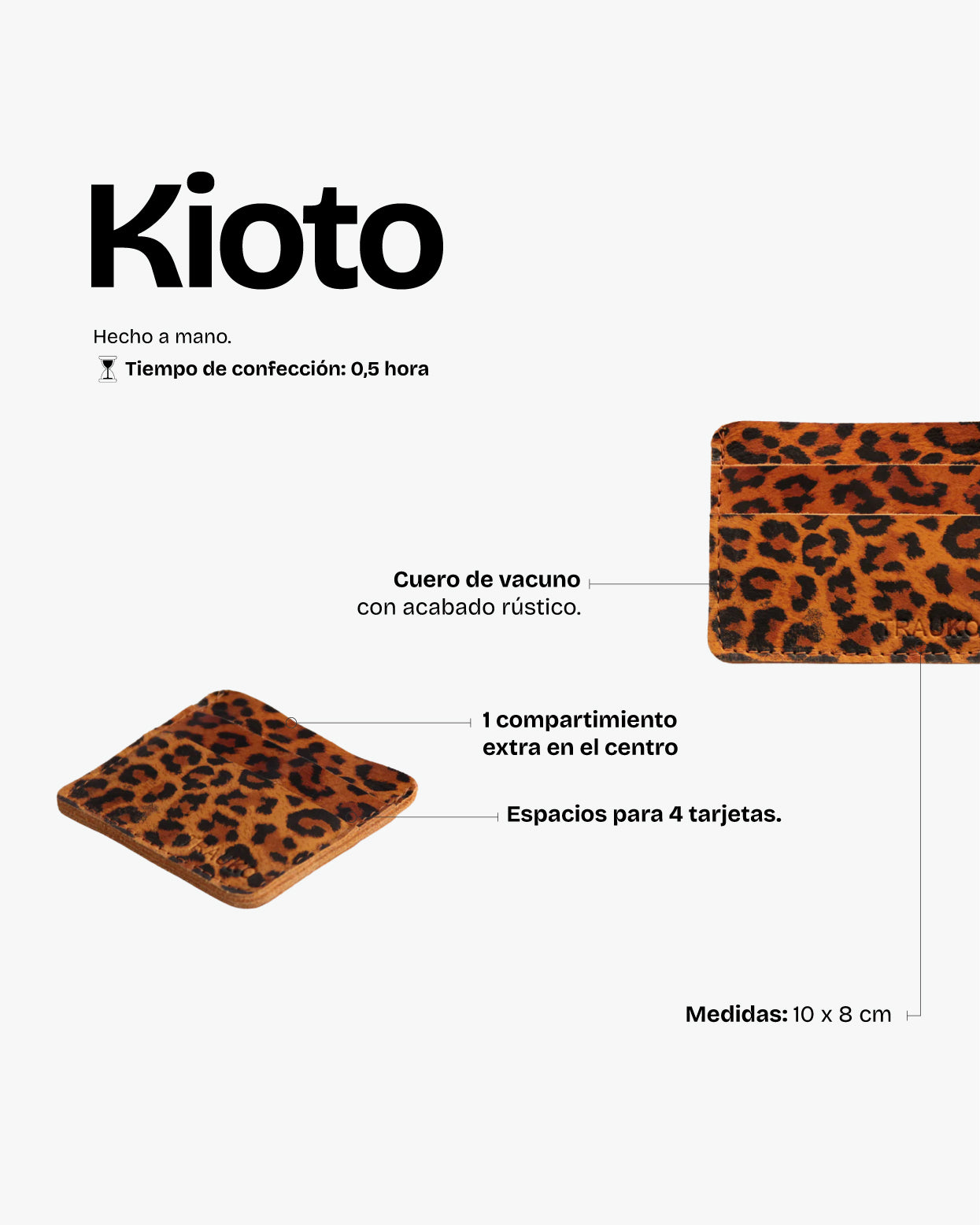 Tarjetero Kioto Animal Print - Trauko