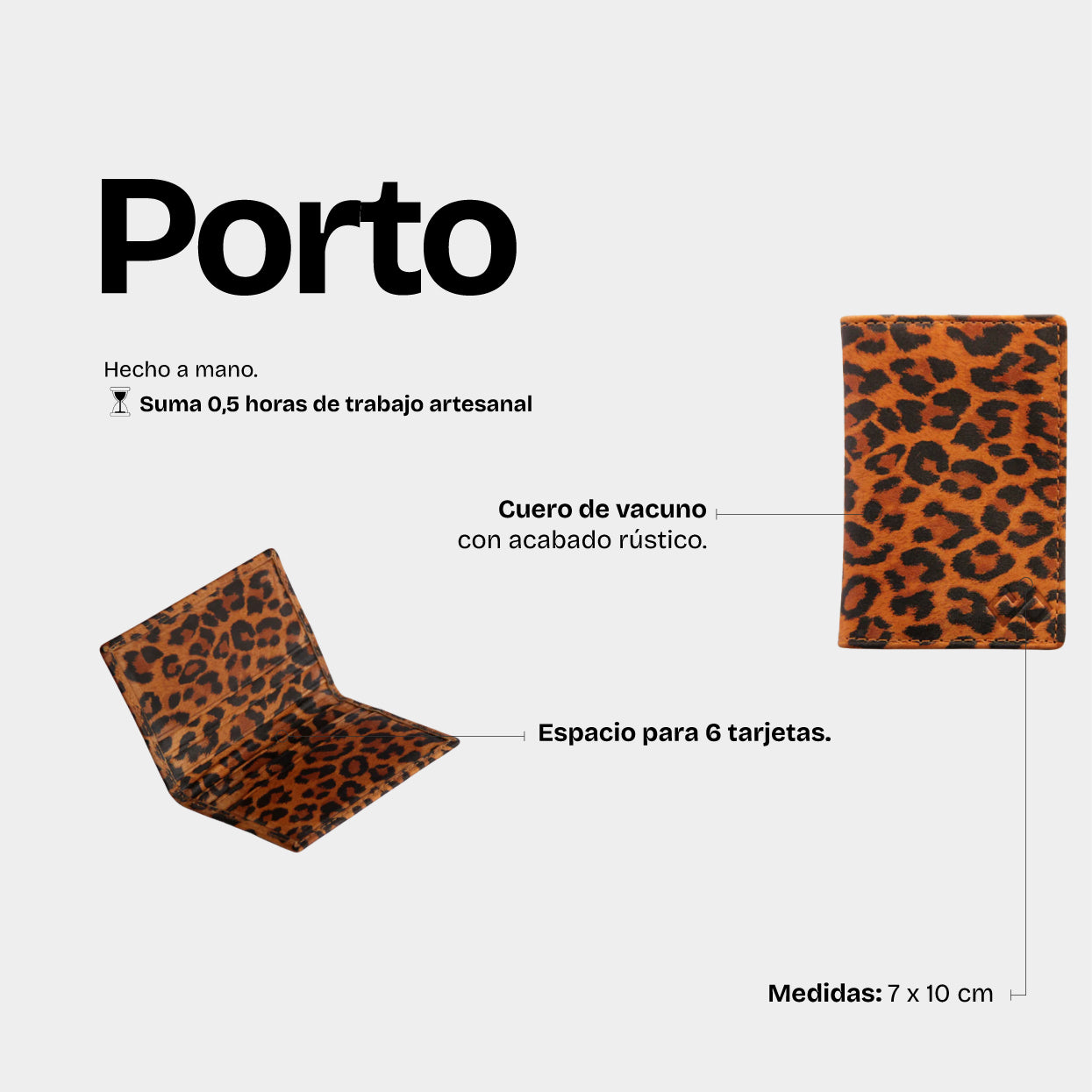 Tarjetero Porto Animal Print - Trauko